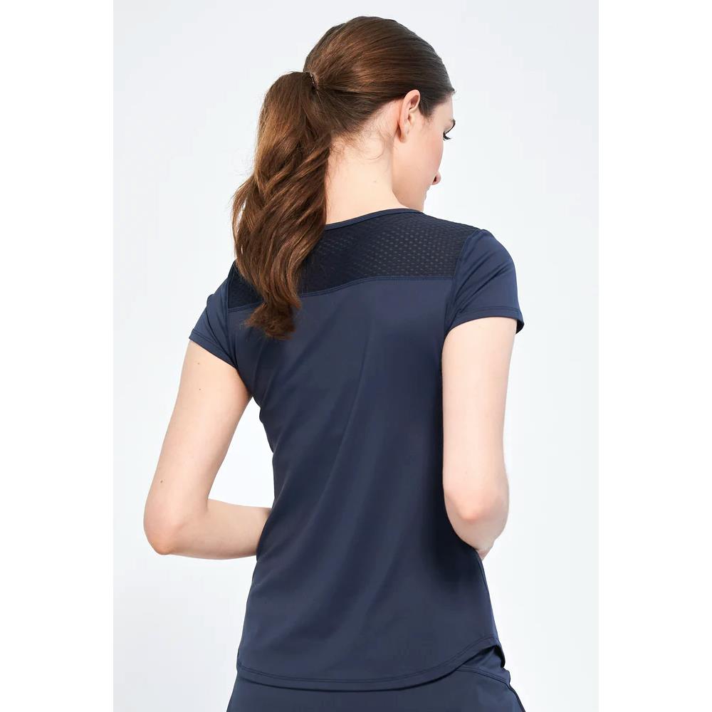Lija Women's Deep V Tee - Dark Navy