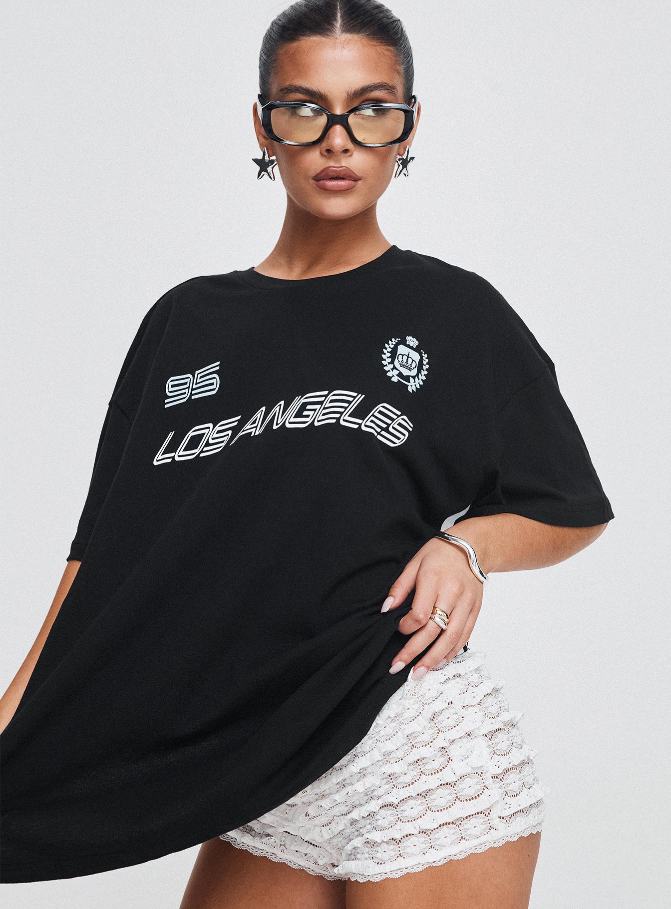 Goal La Oversized Tee Black、mySite、solidvoid