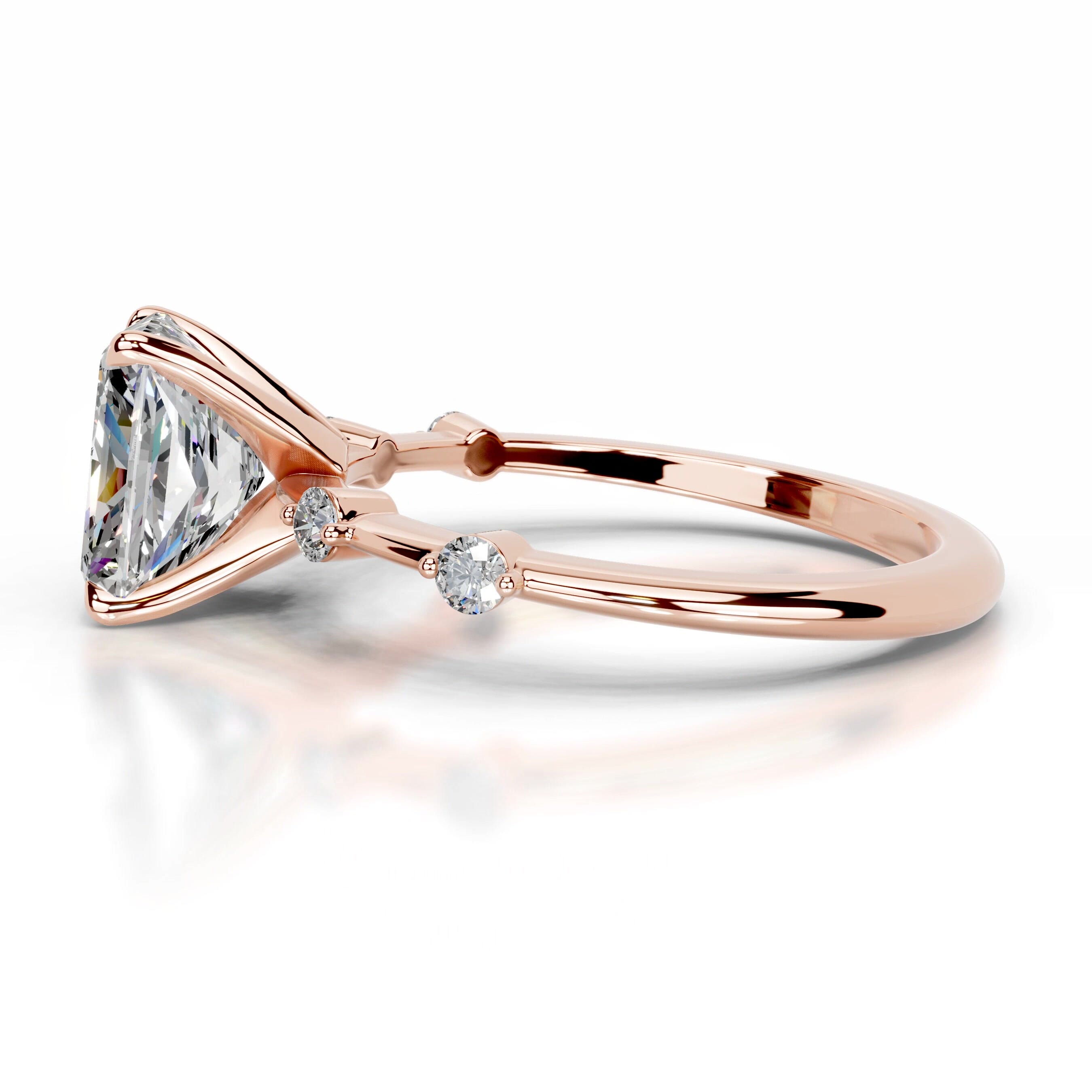 Liv Moissanite & Diamond Ring - 14K Rose Gold、mySite、hinf8tx79