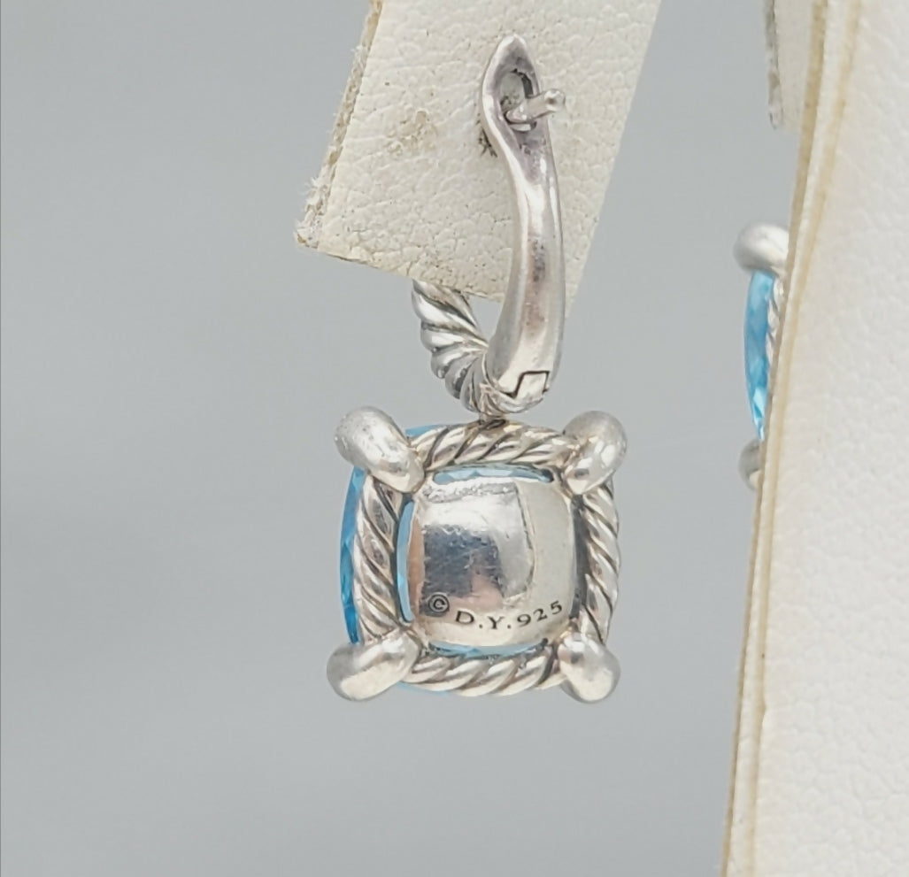 David Yurman Chatelaine Earrings 鈥?Blue Topaz & Diamonds、mySite、hinf8tx79