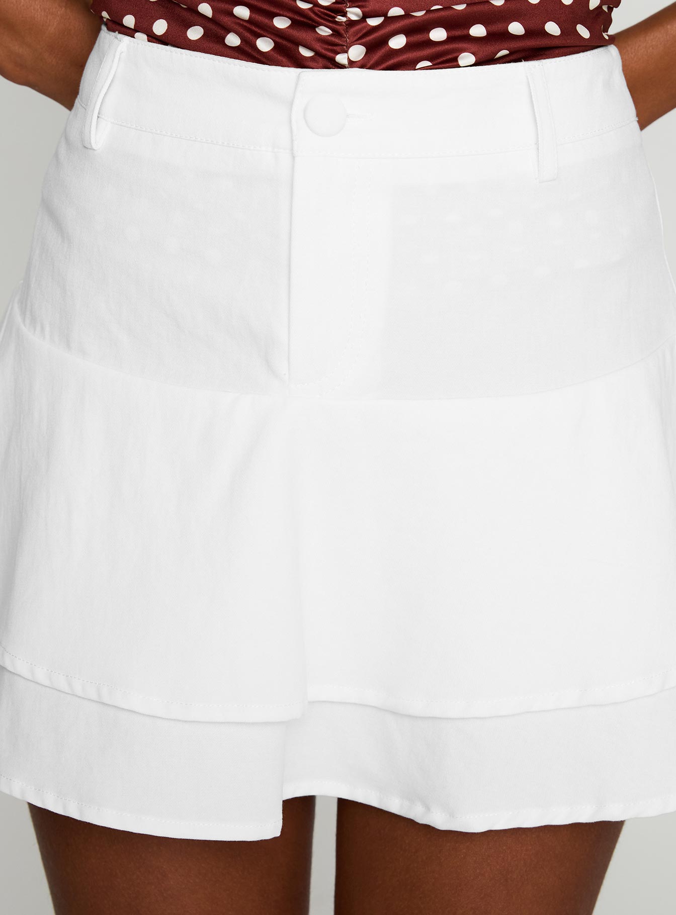 Boderek Mini Skirt White、mySite、solidvoid