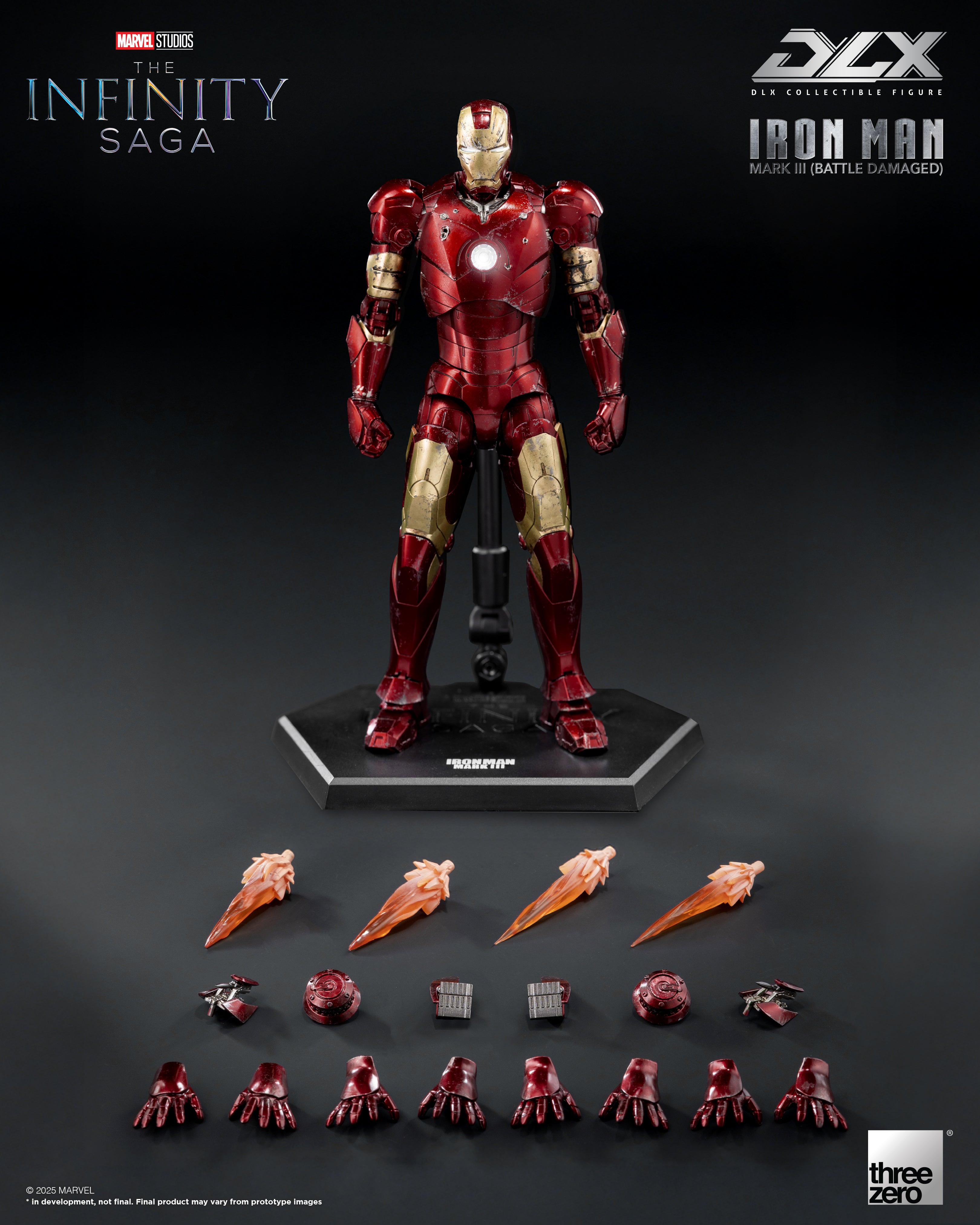 Threezero Marvel Studios: The Infinity Saga DLX Iron Man Mark 3 (Battle Damaged)、mySite、hgirdovlk