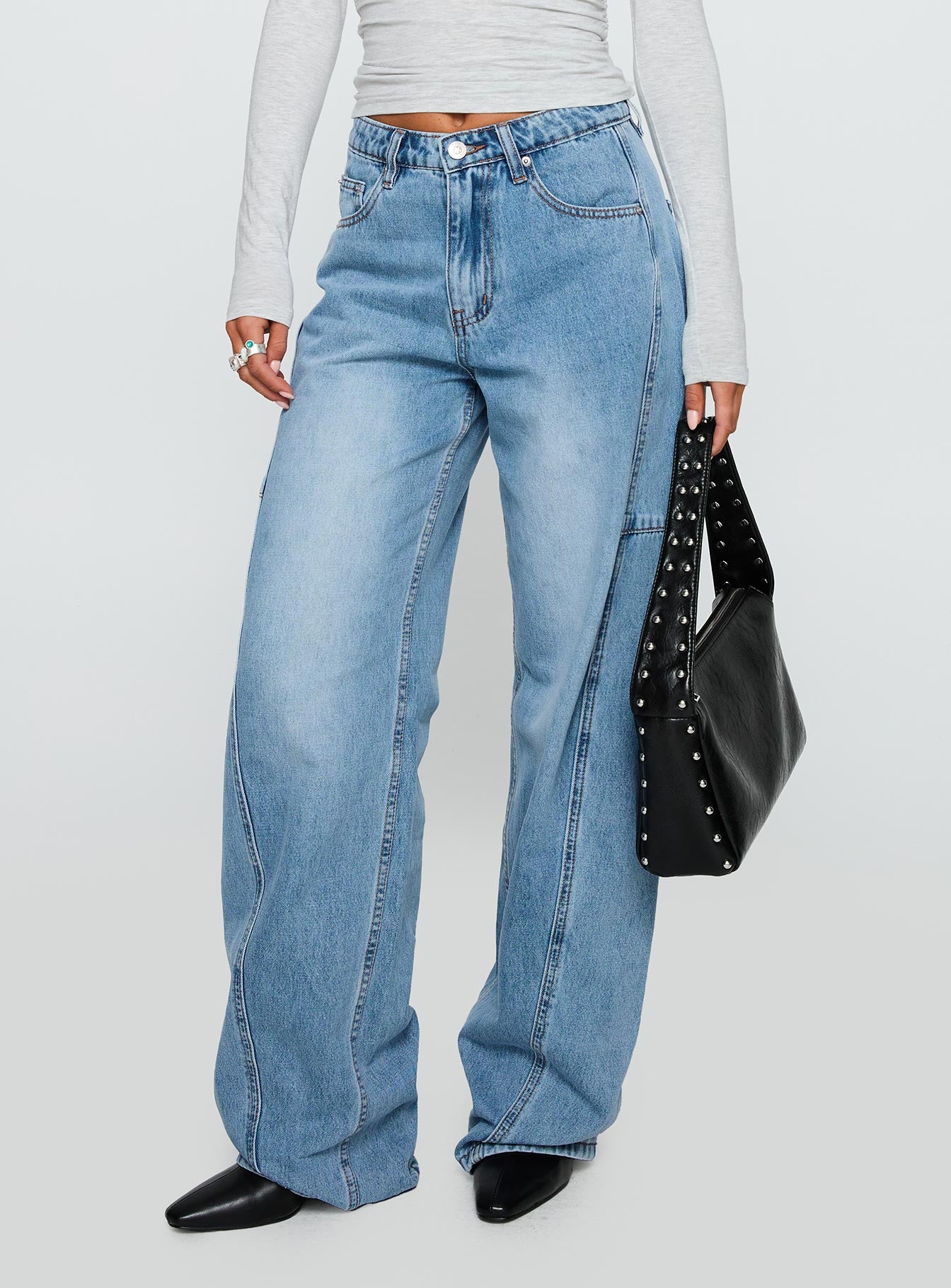 Esperance Barrel Leg Jeans Vintage Blue、mySite、solidvoid