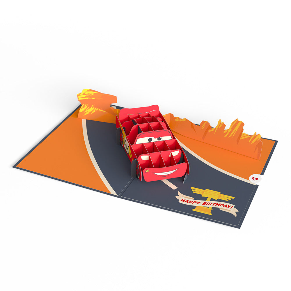Disney and Pixar Cars Lightning McQueen Kachow! Birthday Pop-Up Card、mySite、solidvoid