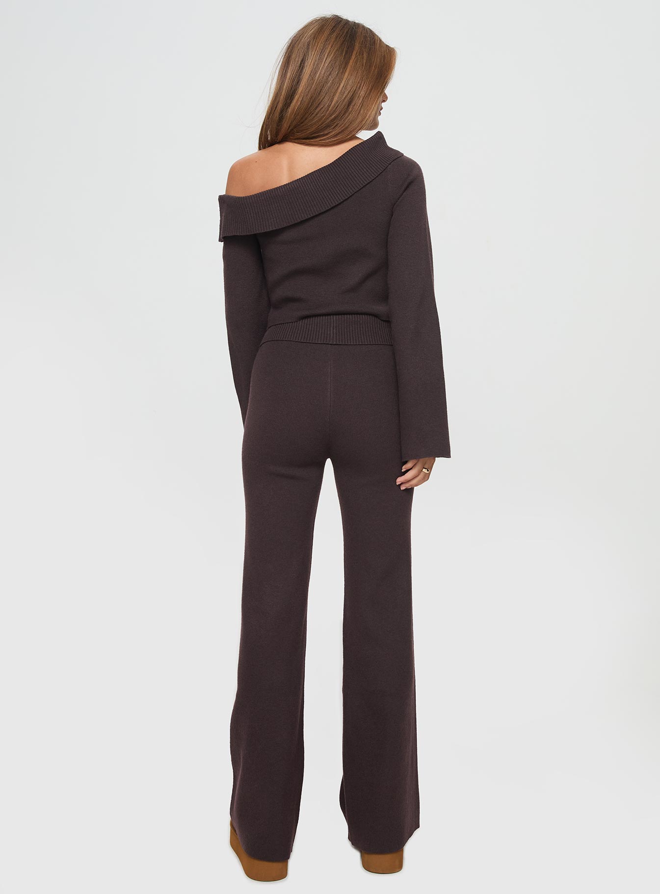 Sina Off The Shoulder Top Chocolate Tall、mySite、solidvoid