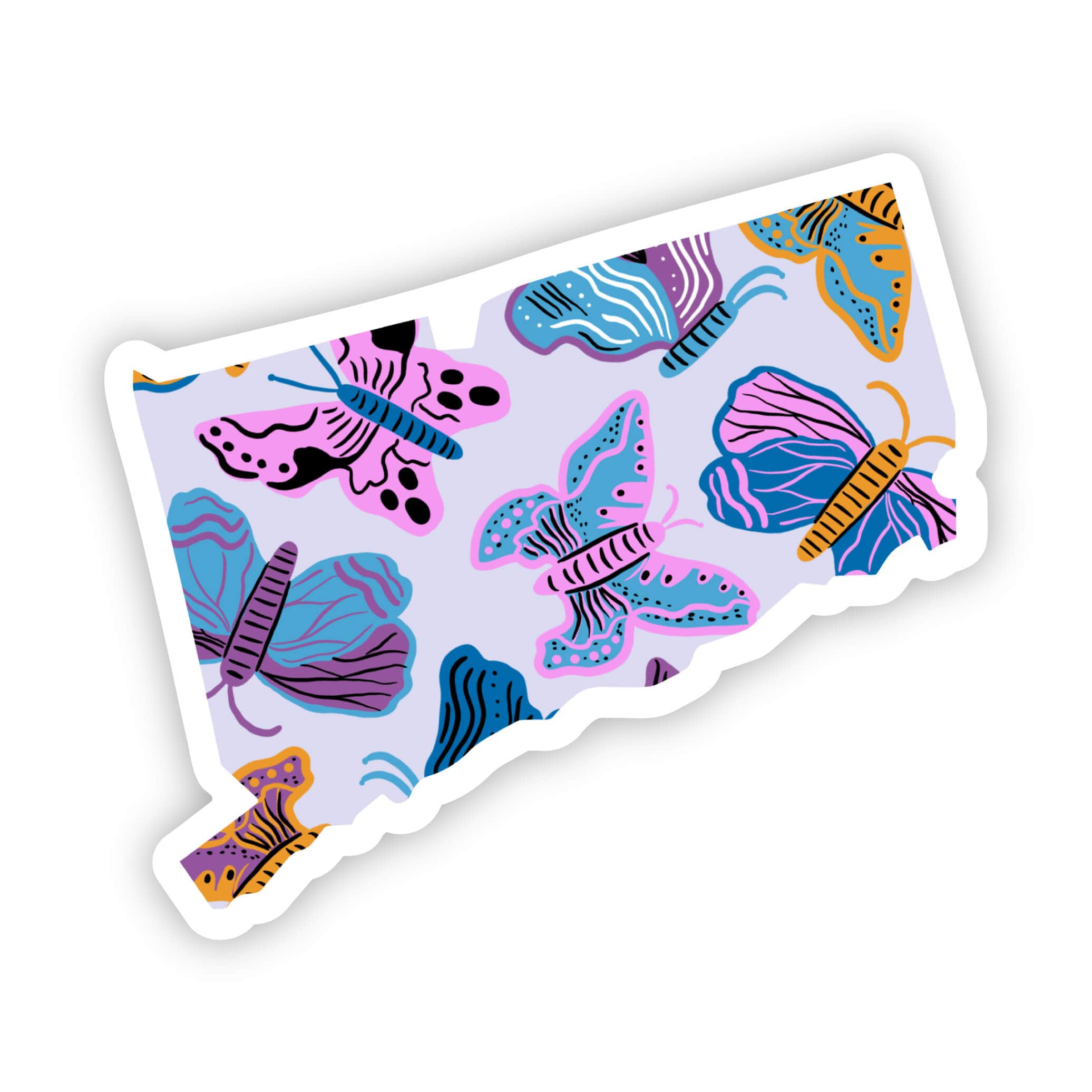  Connecticut Sticker - Moth & Butterfly、mySite、elrpsem3k