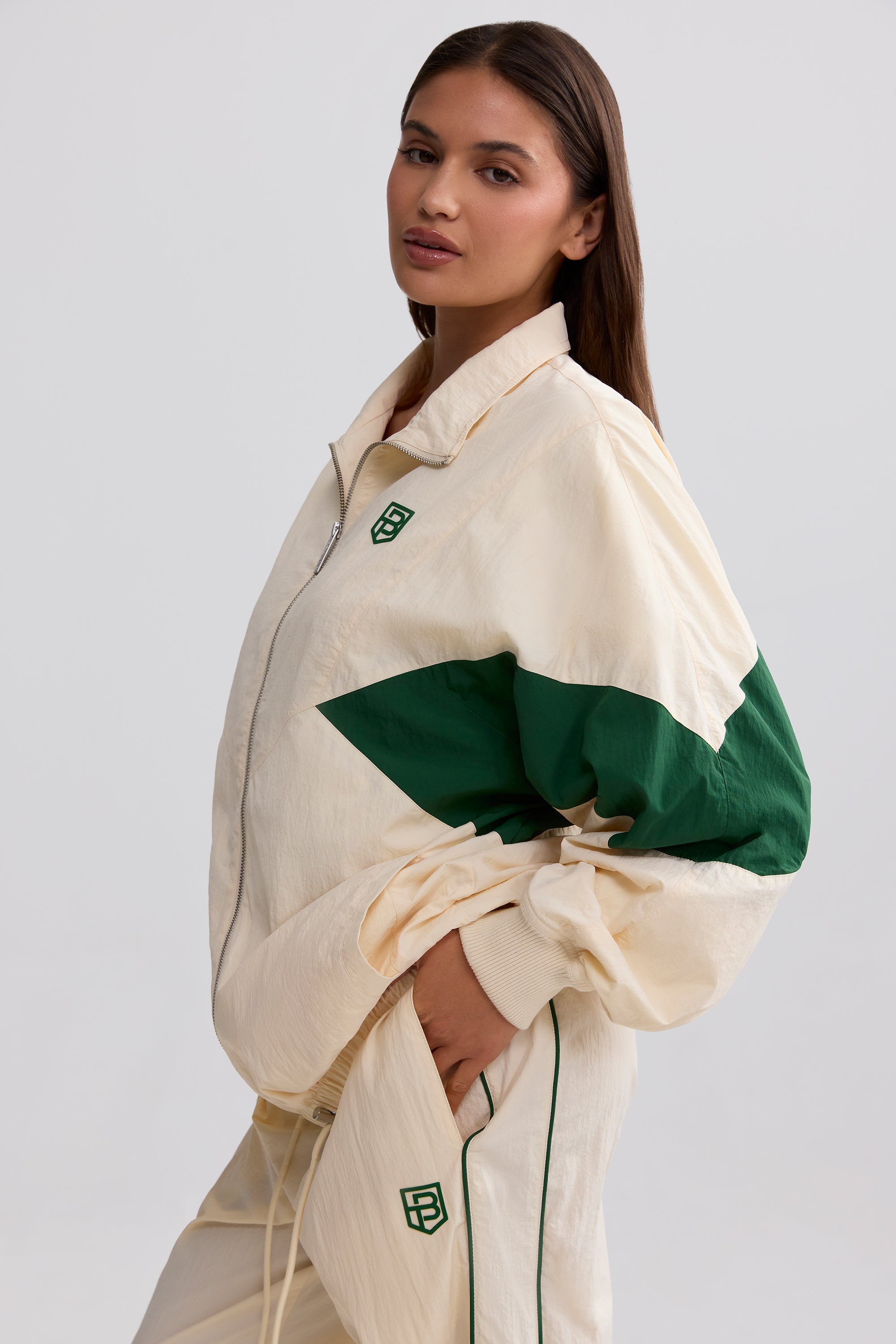 Oversized Colourblock Track Jacket in Marble、mySite、solidvoid