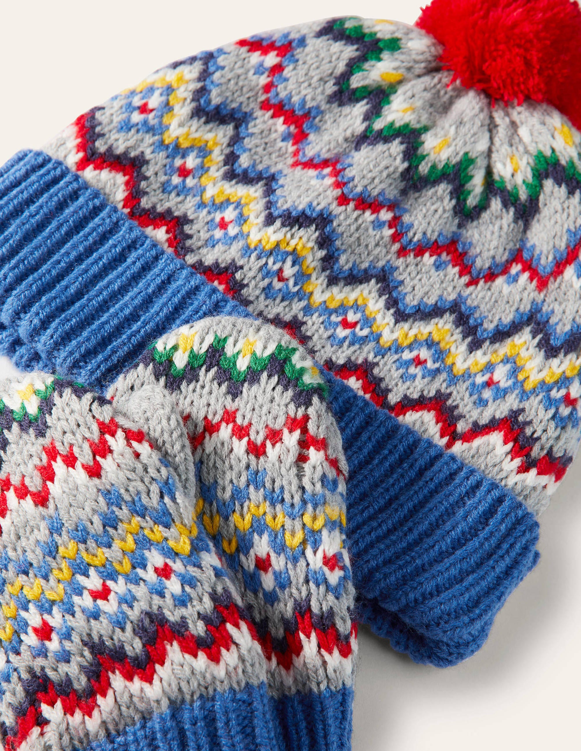 Fair Isle Hat and Mittens Set-Grey Marl、mySite、ashleygrahame