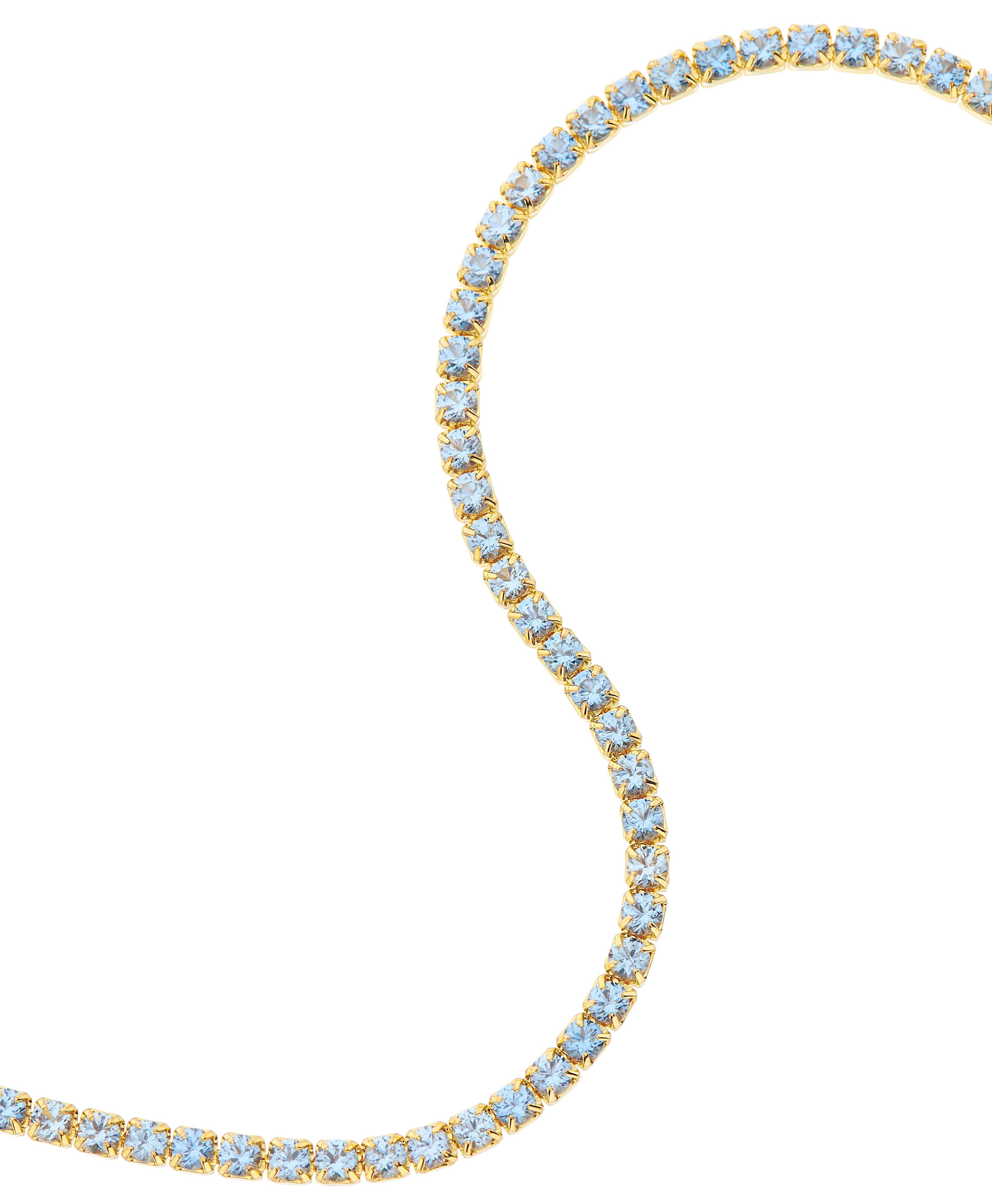  Mila Necklace Blue 18ct Gold Plated