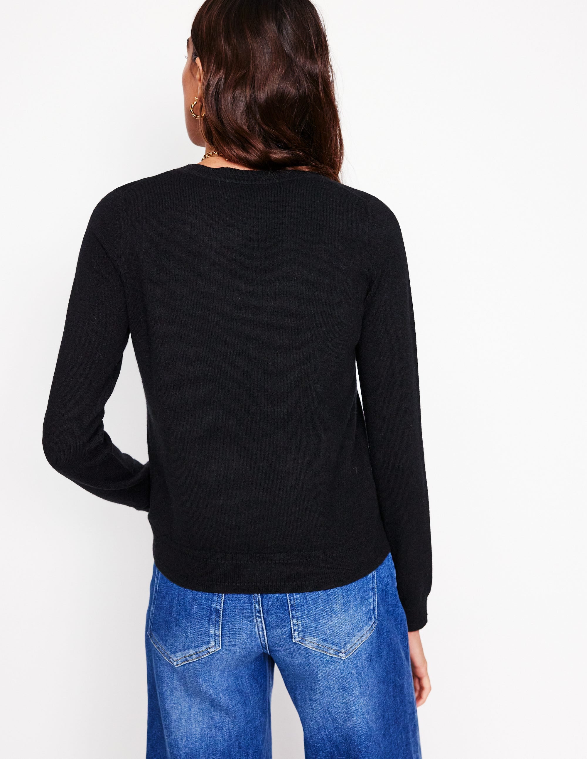  Eva Cashmere Crew Neck Jumper-Black、mySite、ashleygrahame