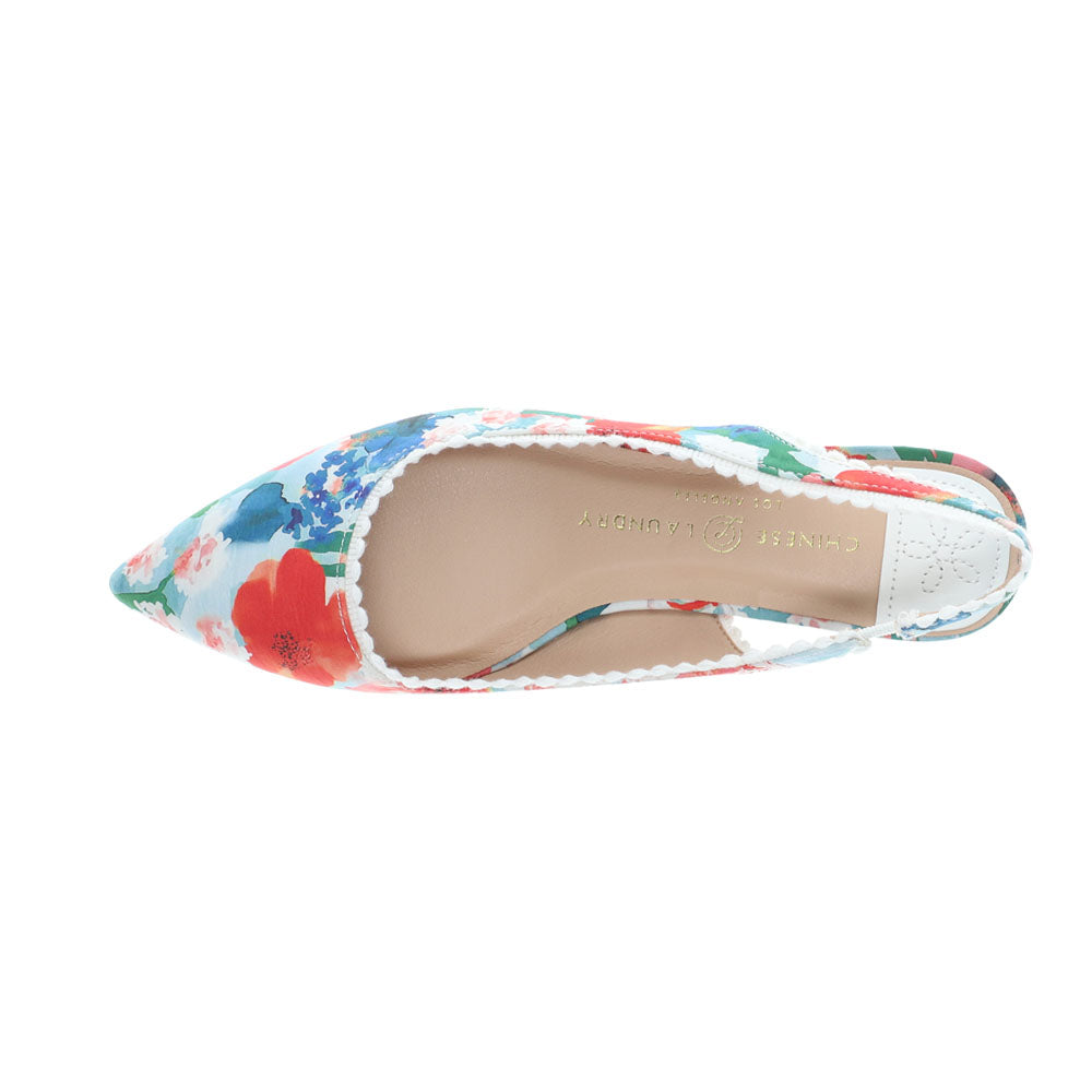 Mango Floral Pointed Toe Slingback Pumps、mySite、gtrtttuynbv