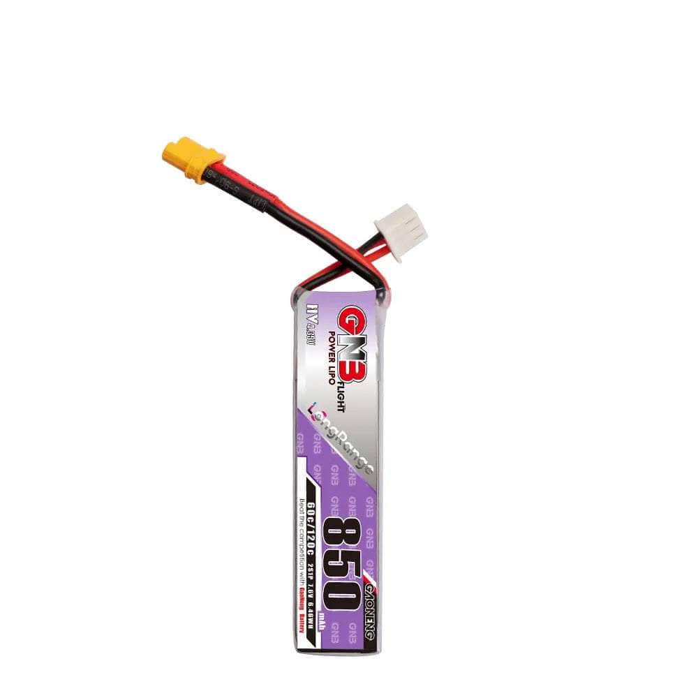  Gaoneng GNB 7.6V 2S 850mAh 60C LiHV Micro Battery (Long Type) - XT30、mySite、merchandisen