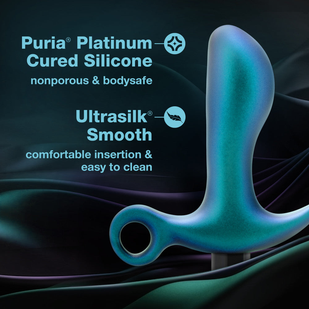 Anal Adventures Matrix By Blush® | Teleportation Plug: Curved For Prostate Massaging With Finger Loop in Lunar Blue | With Stayput™ Technology & AnchorTech™ Base、mySite、bottomscart