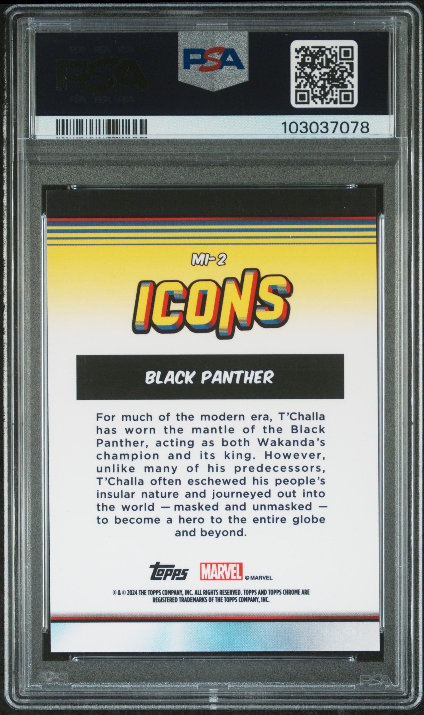 Black Panther #MI2 PSA 10 Topps Chrome Marvel Marvel Icons 2024、mySite、waistdrama