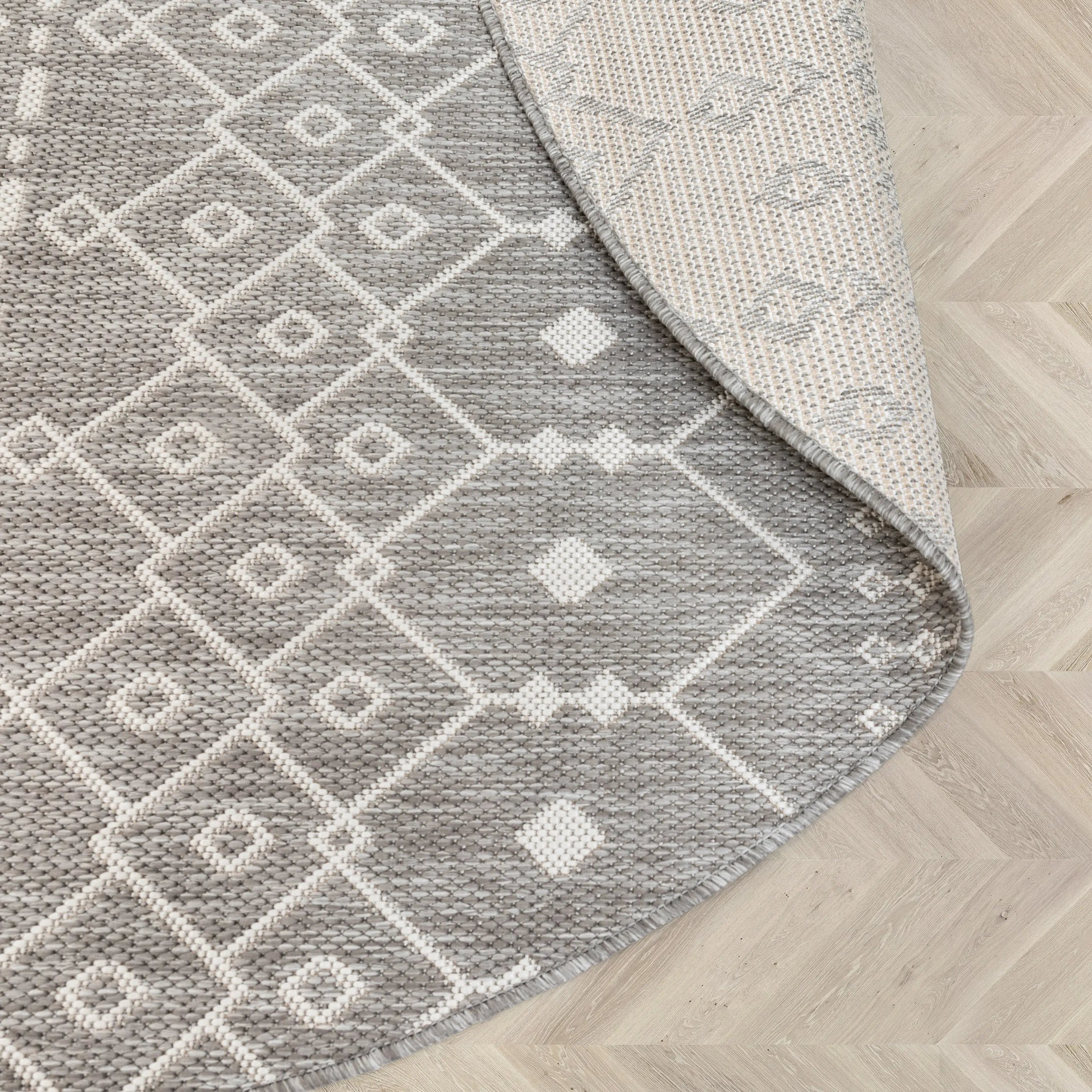 Nord Moroccan Tribal Indoor Outdoor Light Grey Flatweave Rug、mySite、gigharbornorthrealestate