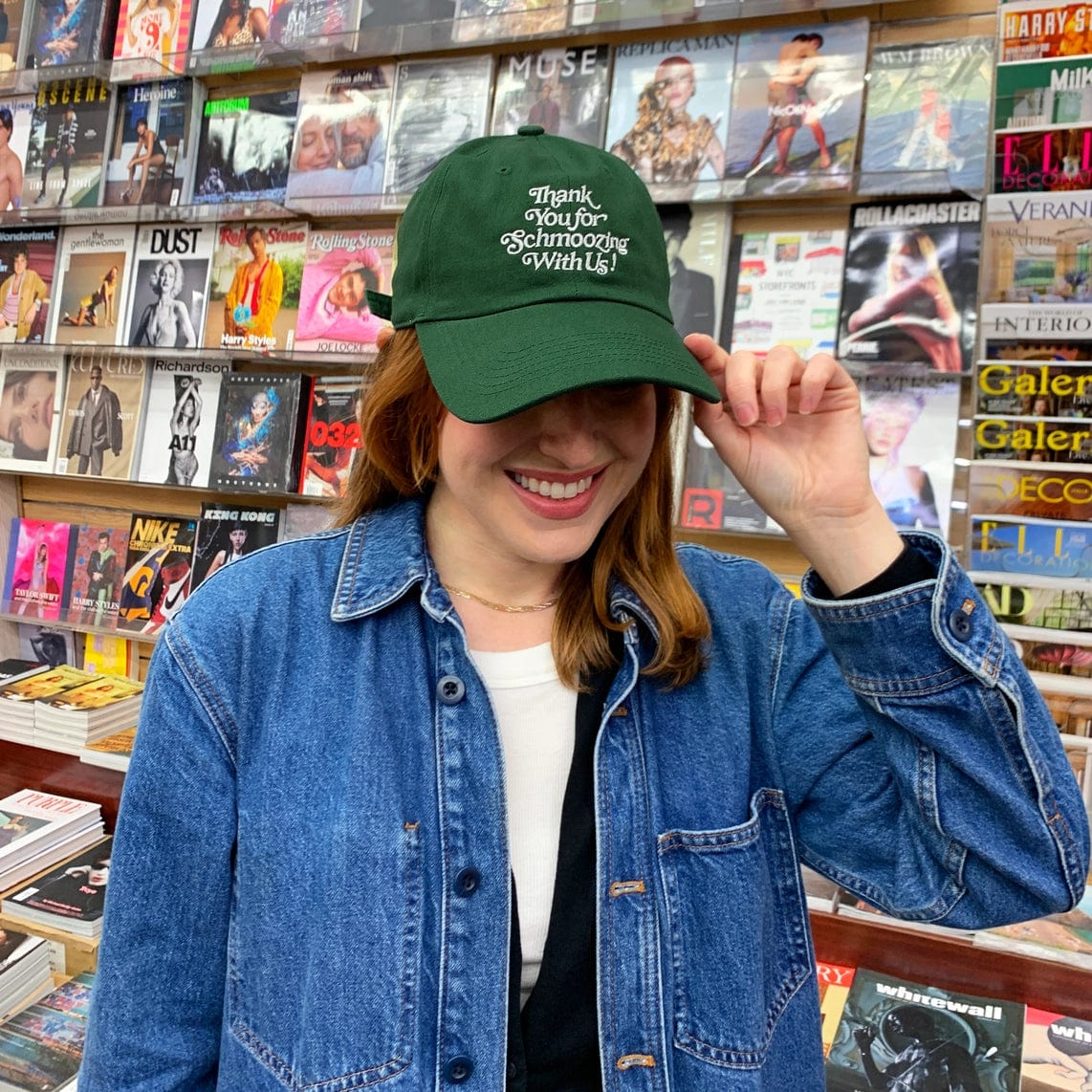 Thank You for Schmoozing With Us Hat – Blue or Green、mySite、topwebapps