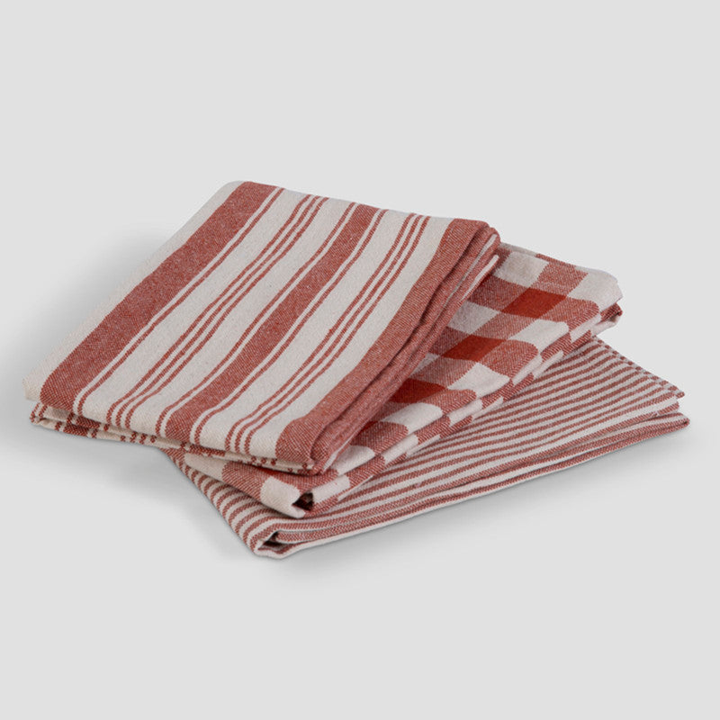 Cotton Kitchen Towel | Rust | Set of 3、mySite、camillekostekn