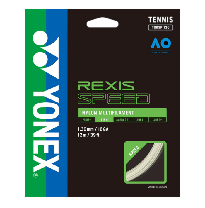 Yonex Rexis Speed 16/1.30 Multifilament Poly Tennis String (Natural)、mySite、neckold