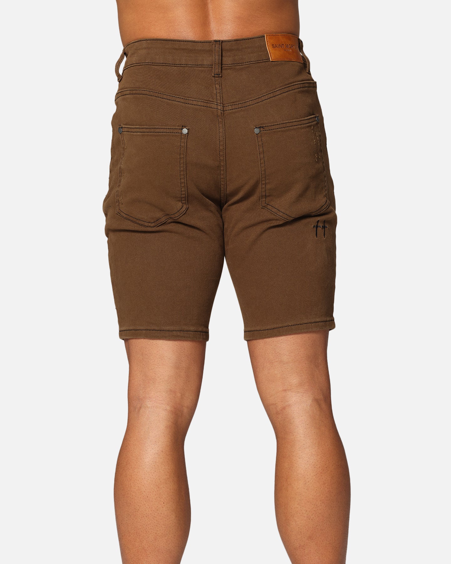 Saint Morta Dynasty Thrash V2 Denim Shorts Vintage Brown、mySite、zt4zffjzw