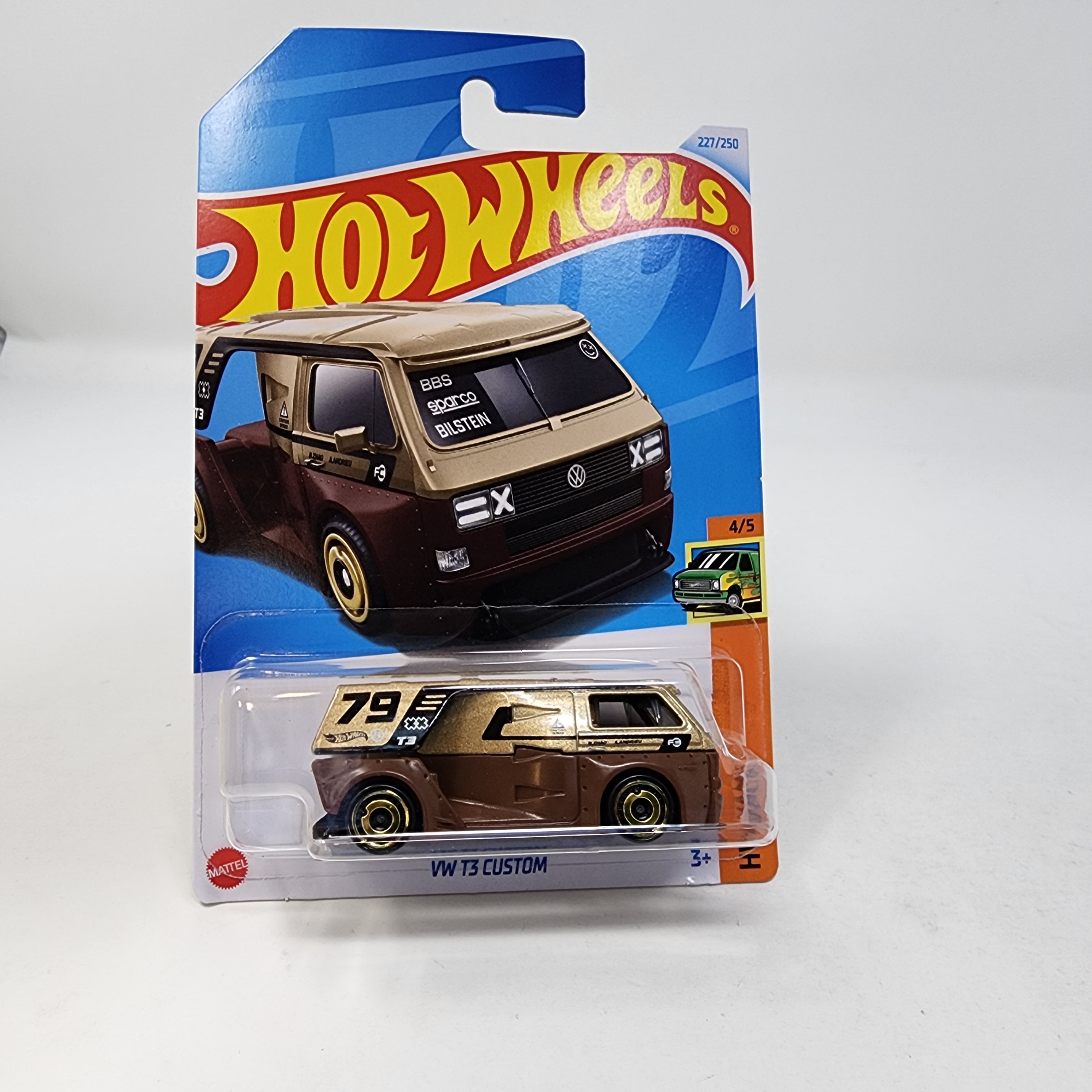 VW T3 Custom #227 * Brown * 2024 Hot Wheels Case Q、mySite、hgirdovlk