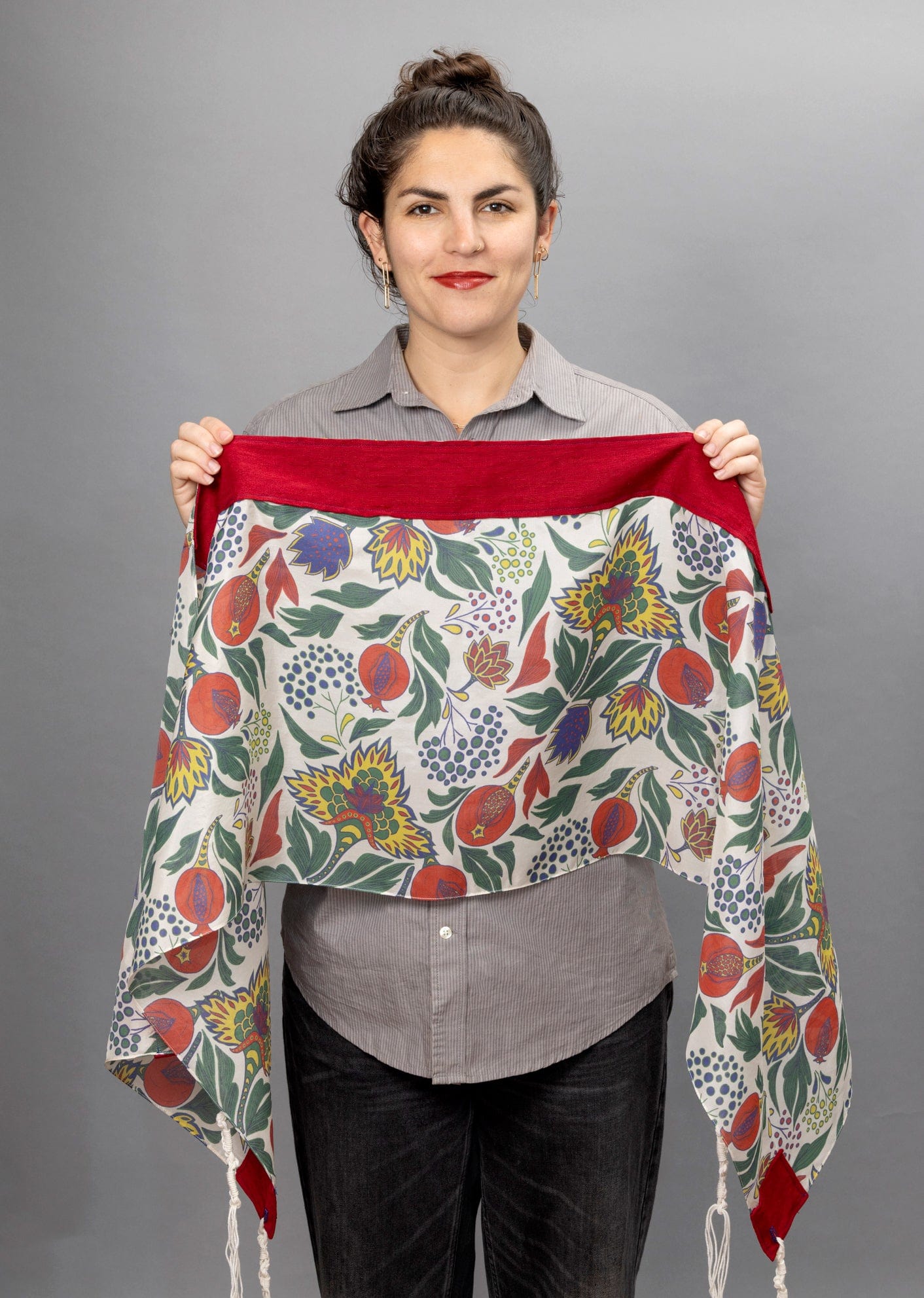 Primary Colors Pomegranates Pure Cotton Tallit、mySite、topwebapps