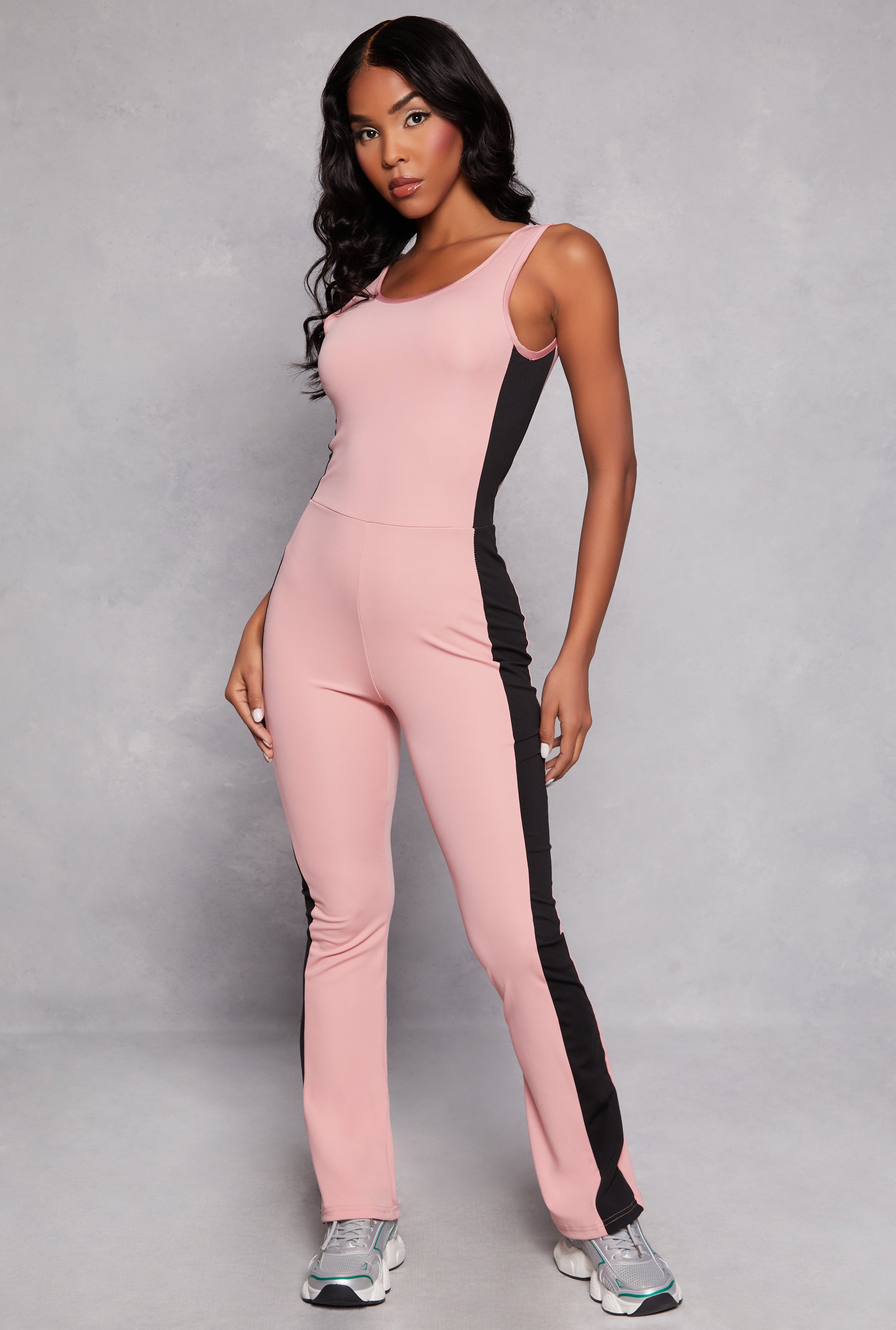 Side Stripe Detail Active Tank Catsuit、mySite、camillekostekn