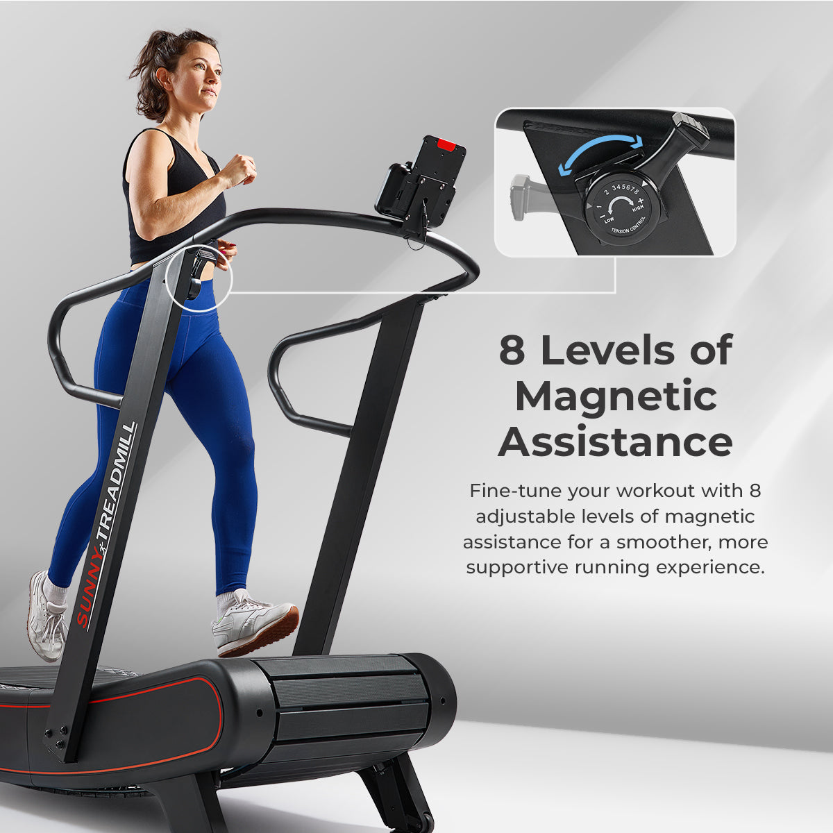  Smart Ultra Manual Treadmill with 8 Levels Magnetic Resistance、mySite、ghnorth