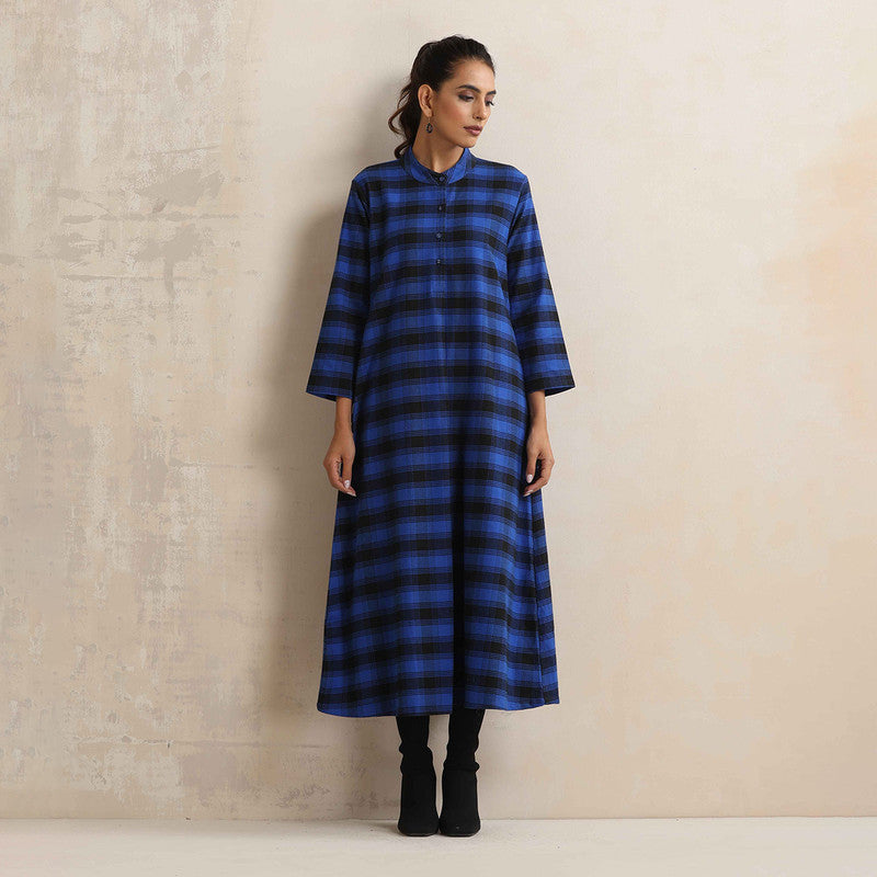 Cotton Dress For Women | Checkered Print | Blue、mySite、camillekostekn