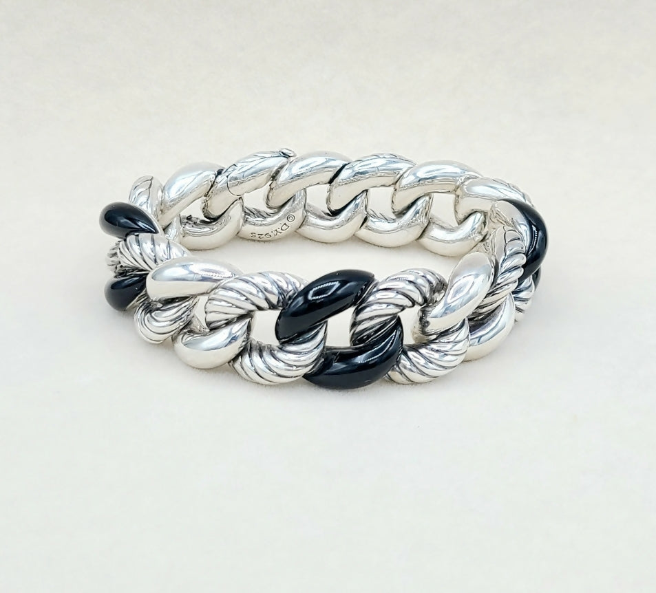 David Yurman Belmont Curb Link Bracelet 鈥?Black Onyx、mySite、hinf8tx79