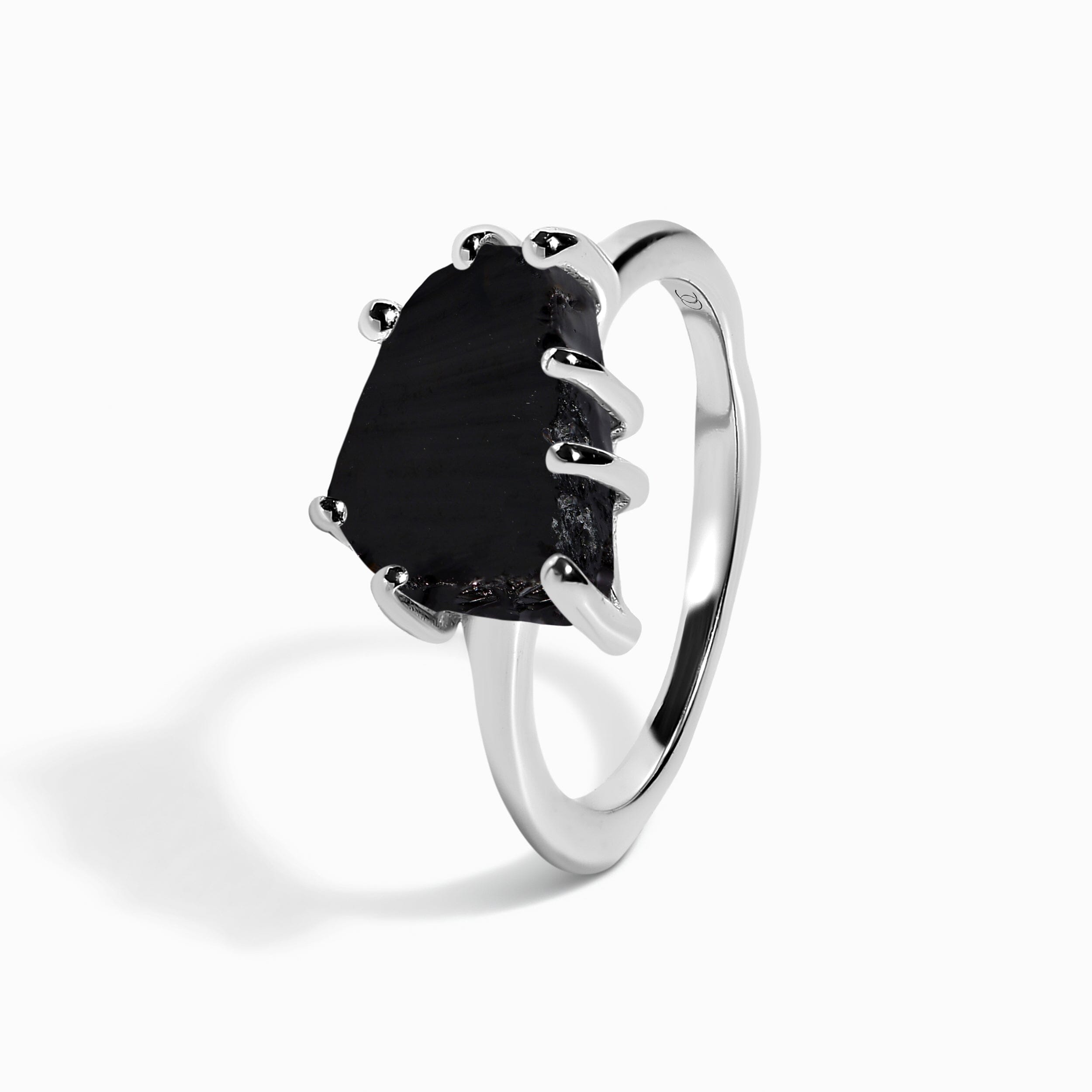 Raw Crystal Ring - Serene Black Obsidian、mySite、hinf8tx79