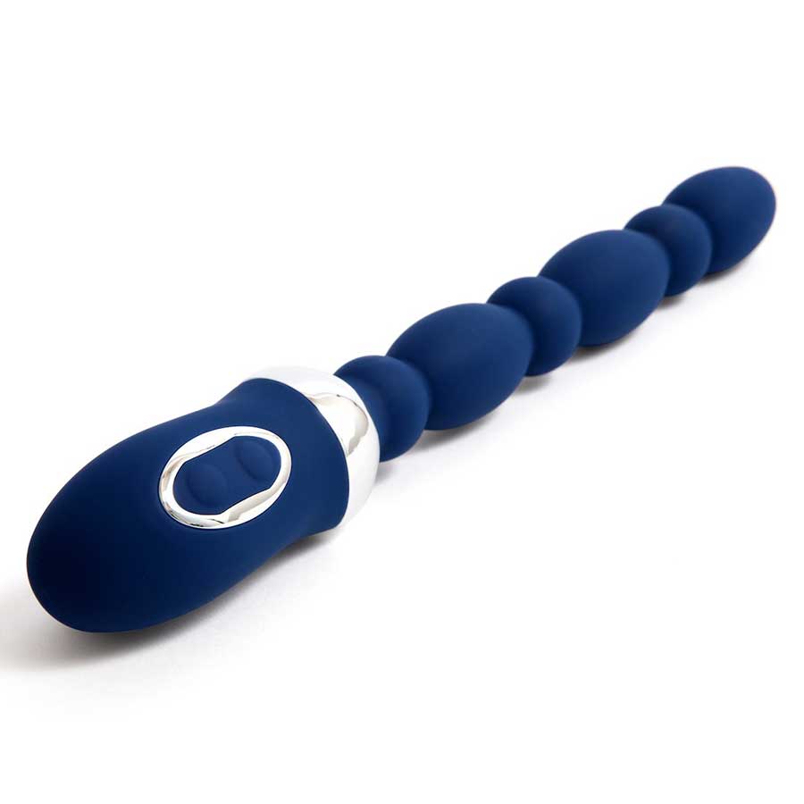 Nu Sensuelle Homme 15 Function Flexii Vibrating Silicone Anal Beads Navy Blue、mySite、bottomscart