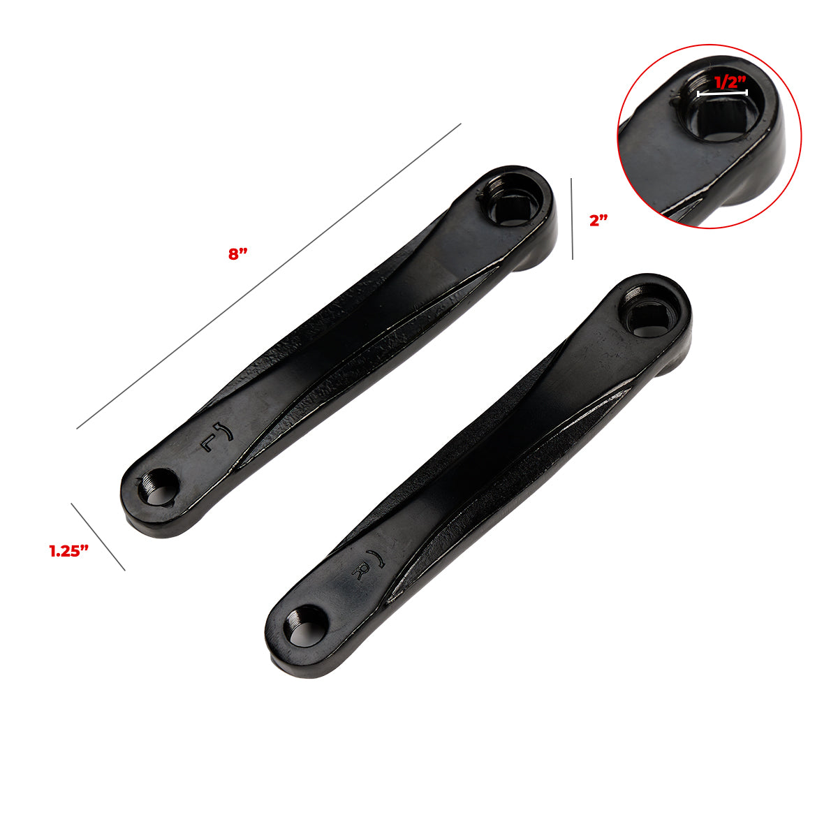  Indoor Cycle Bike Crank Arm - Available in Right or Left Side - 1/2、mySite、ghnorth