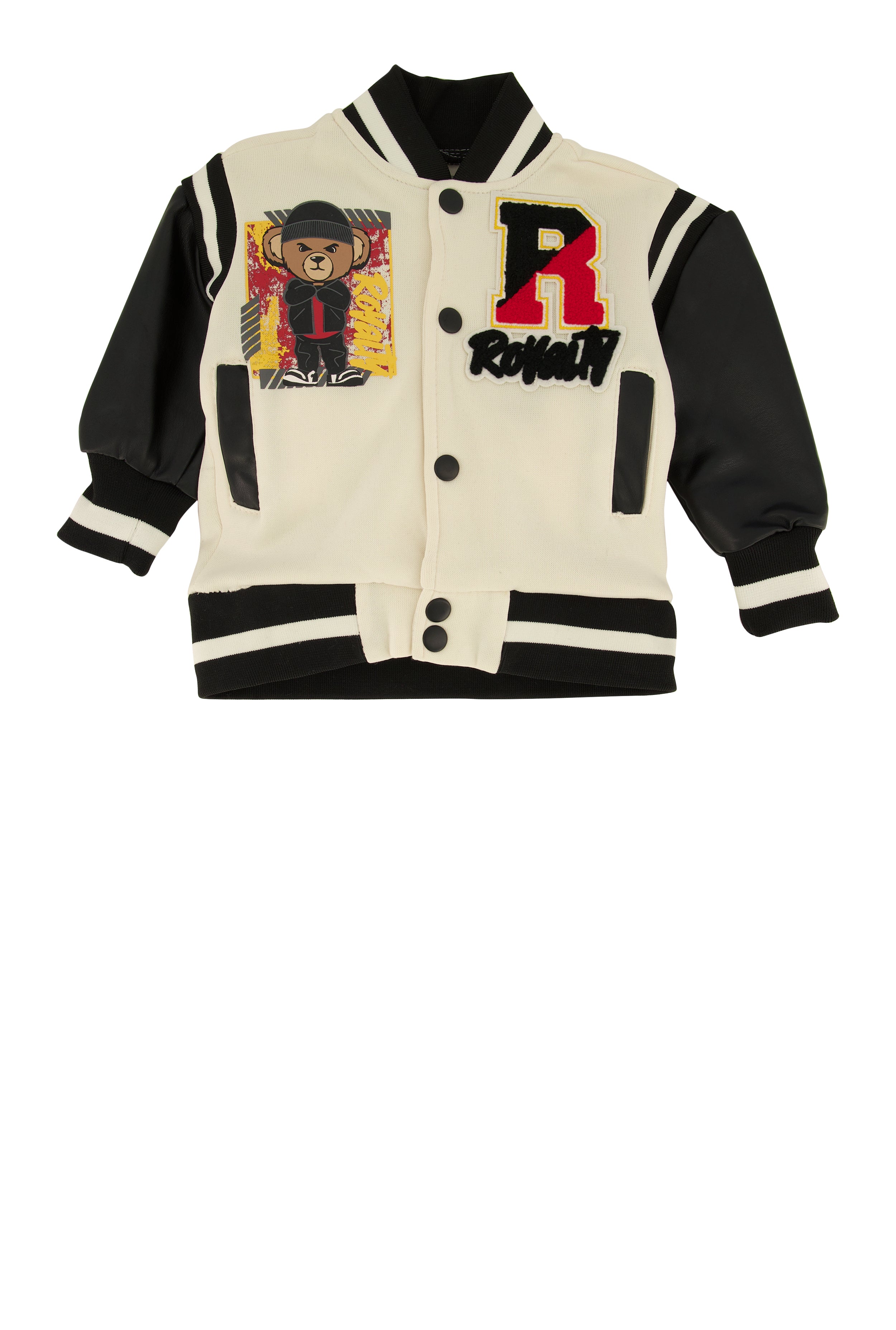 Baby Boys 0-9M Royalty Chenille Patch Graphic Varsity Jacket、mySite、camillekostekn