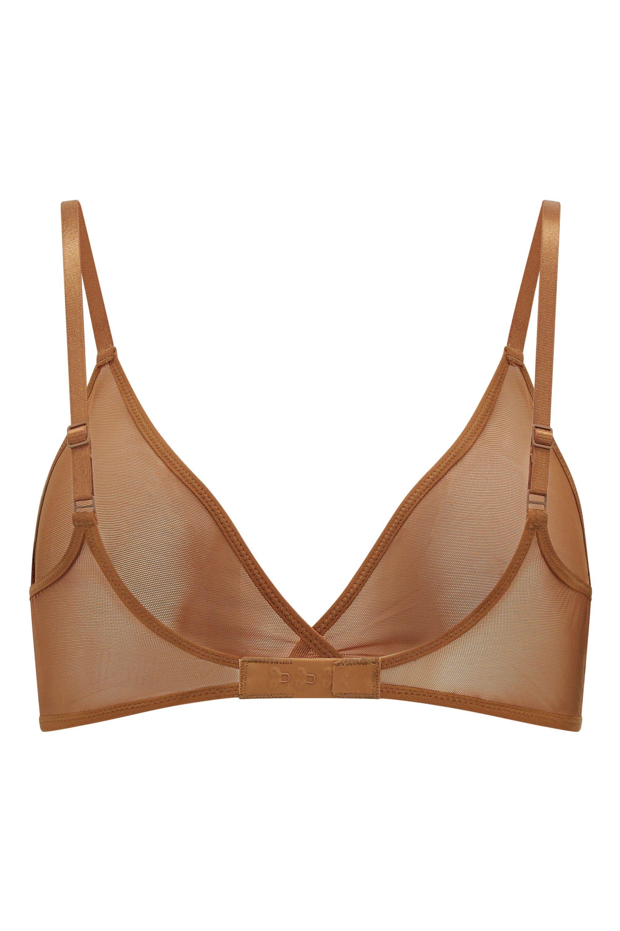 Soft Mesh Single Layer Triangle Bra in Almond、mySite、solidvoid