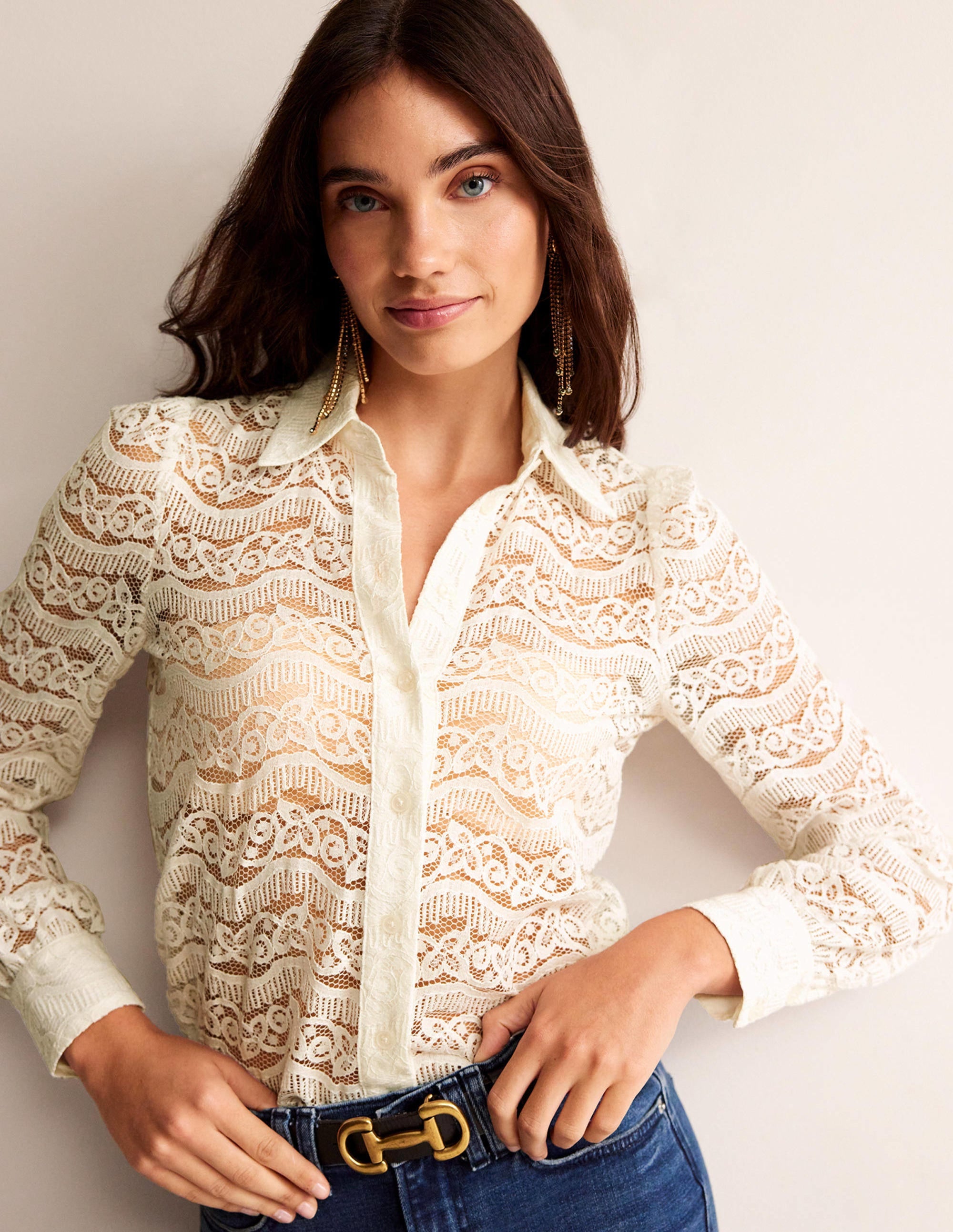  Romantic Lace Shirt-Ivory、mySite、ashleygrahame