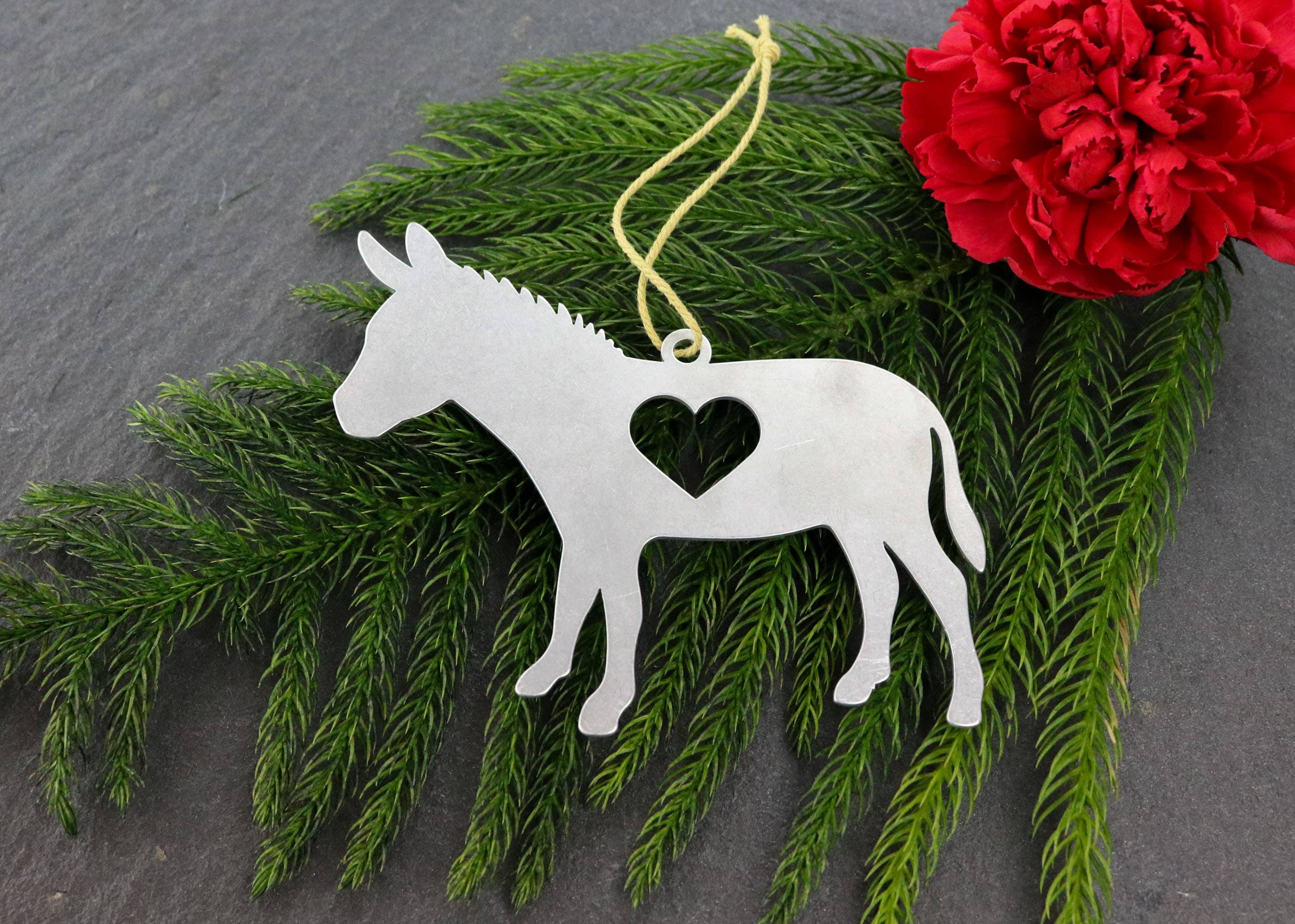 Donkey & Horse Metal Ornaments *、mySite、g9winljtr