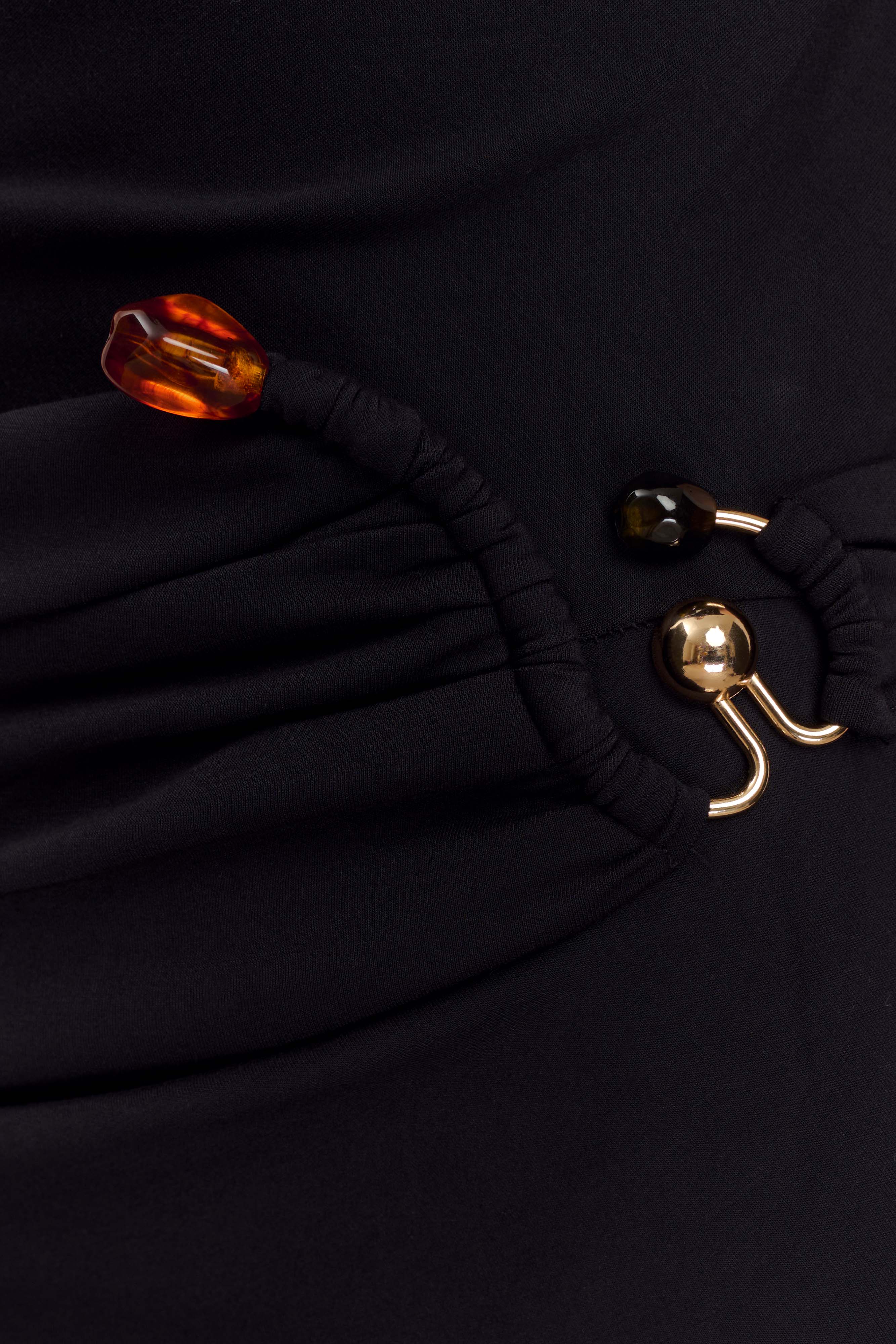 Kendra Scuba Jersey Midi Dress With Hardware - Black、mySite、solidvoid