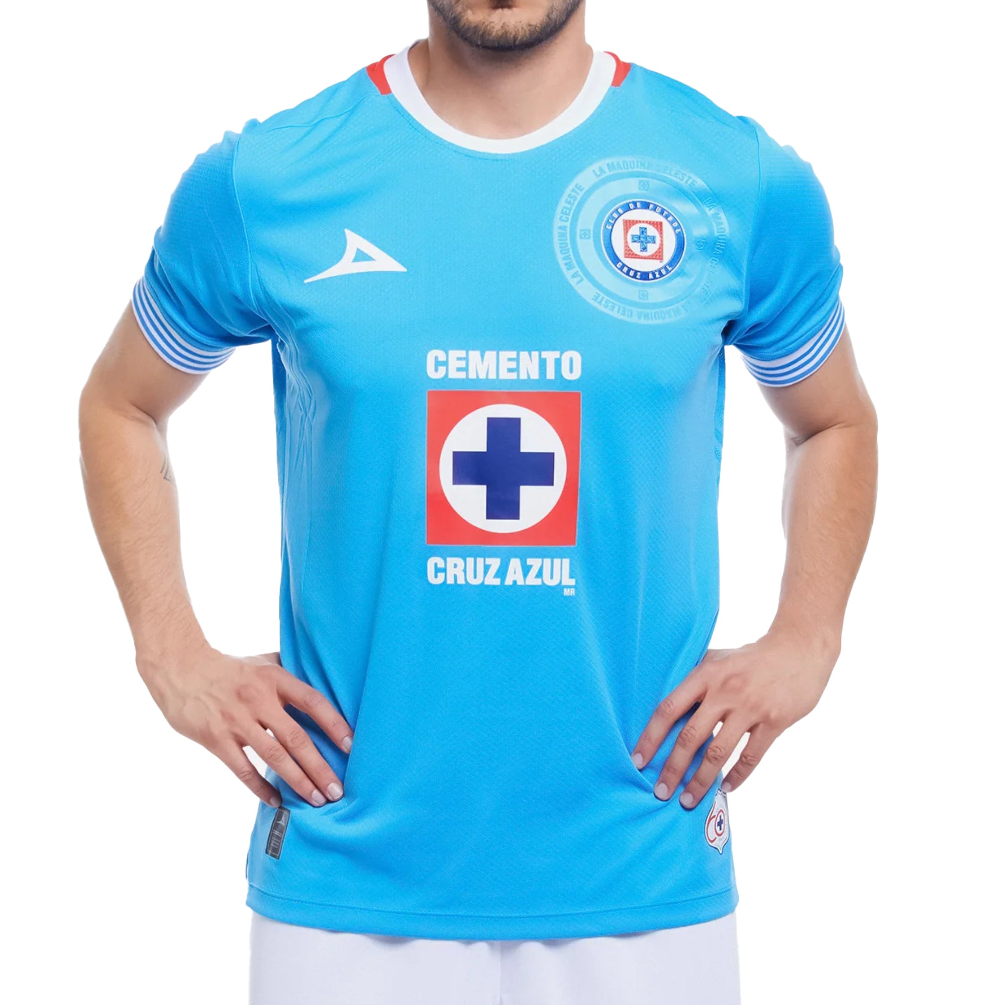 Pirma Men's Cruz Azul 2024/25 Authentic Home Jersey Blue/White、mySite、noshort