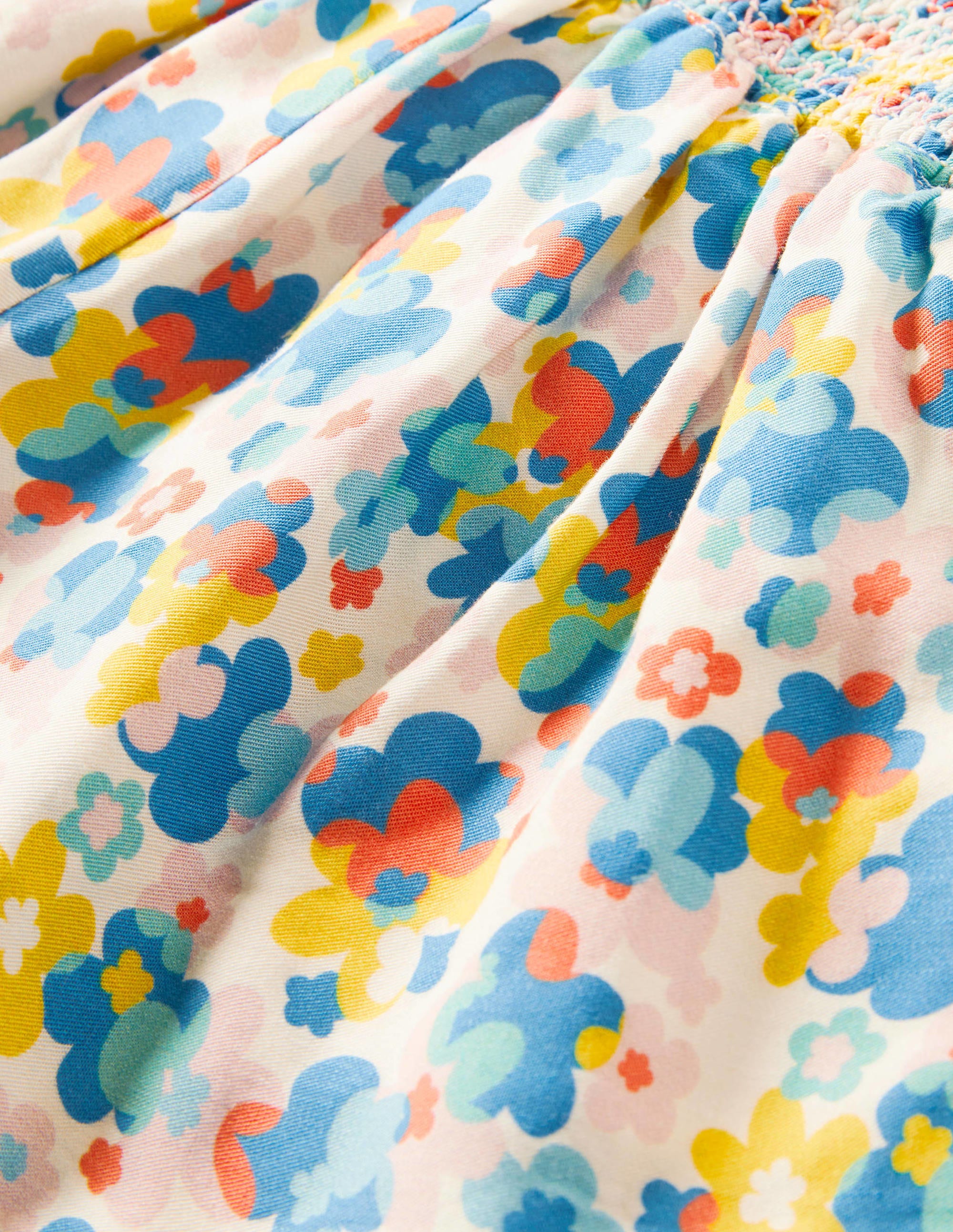  Shirred Waist Culotte Pants-Multi Happy Ditsy Floral、mySite、ashleygrahame