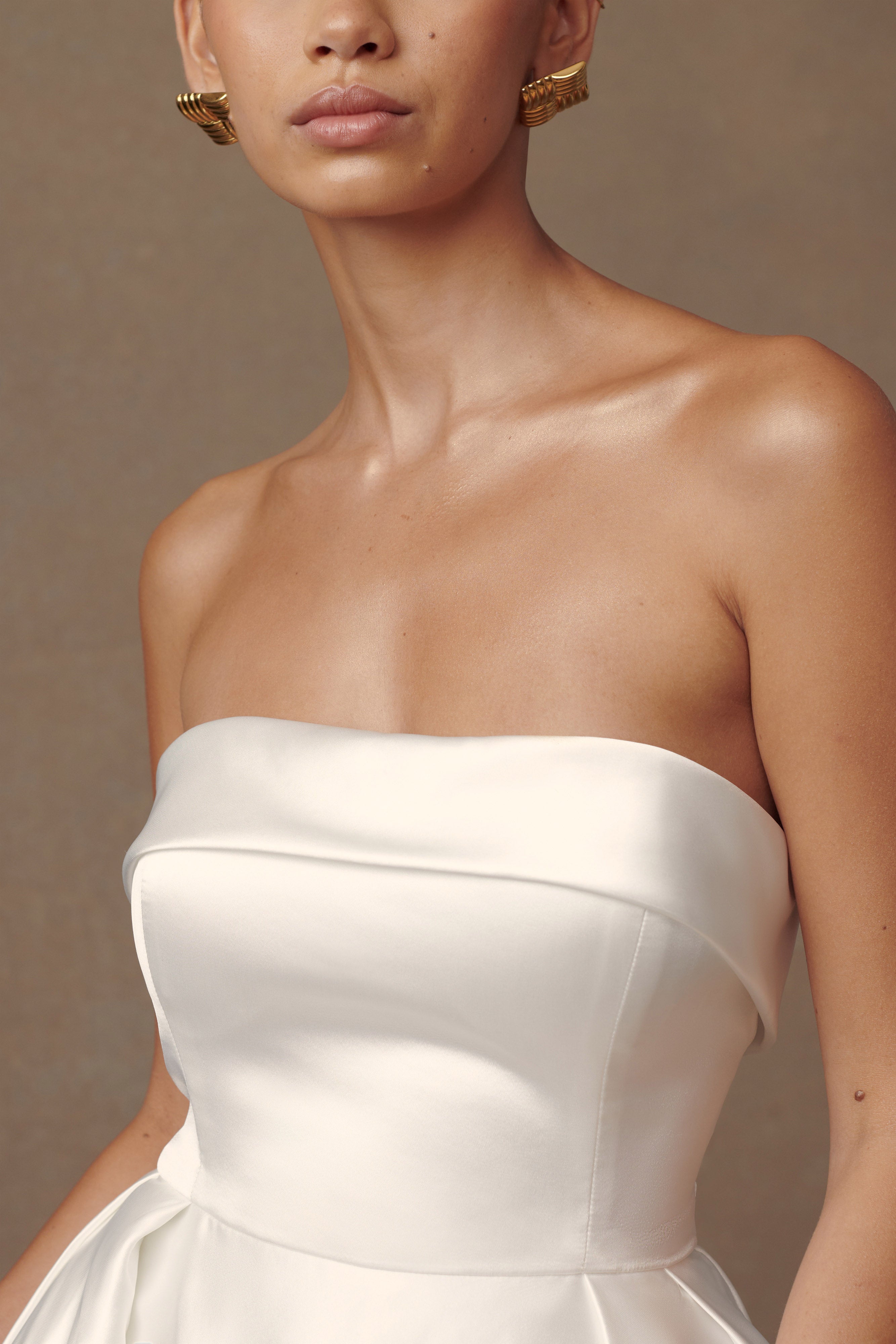 Eileen Strapless Wedding Gown - White、mySite、solidvoid