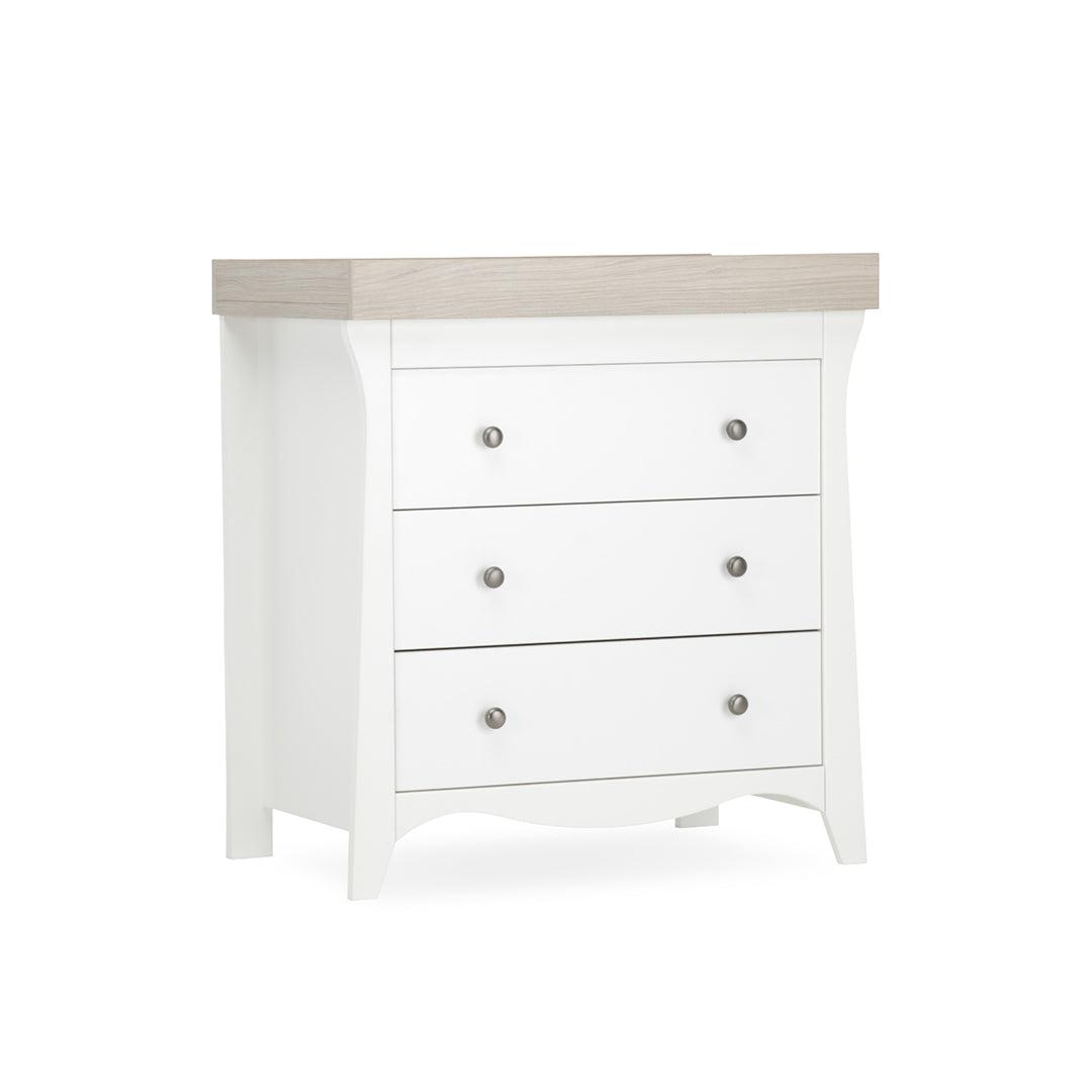  CuddleCo Clara 3-Drawer Dresser + Changer - White/Ash、mySite、merchandisen