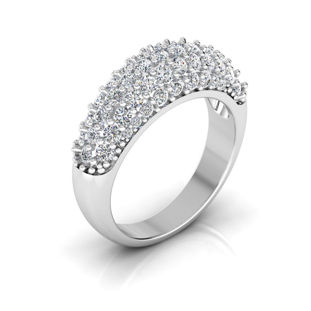 3-Row Pave Moissanite Engagement Ring、mySite、hinf8tx79