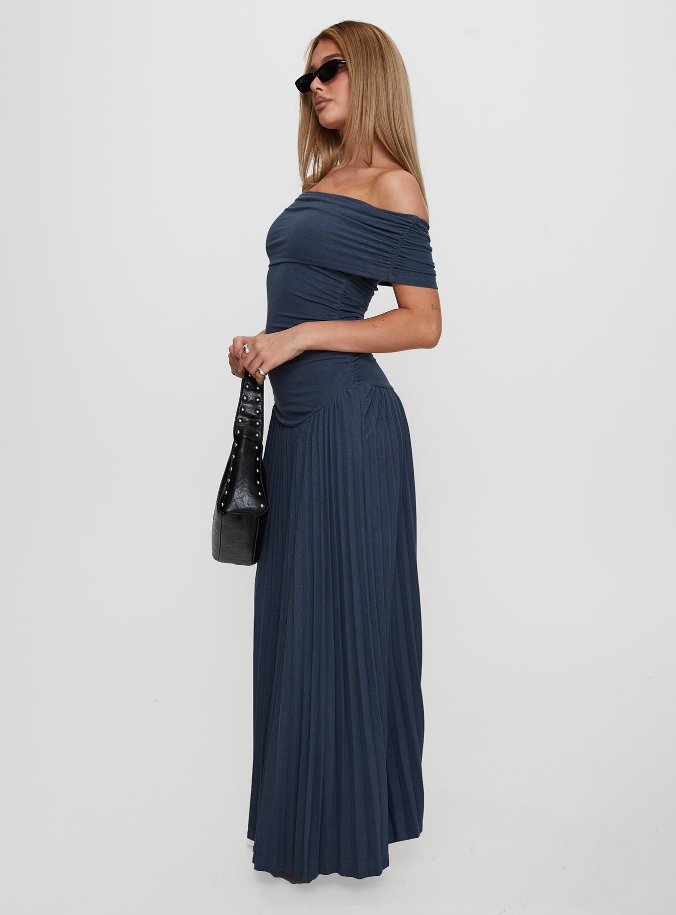 Field Of Dreams Maxi Dress Navy、mySite、solidvoid