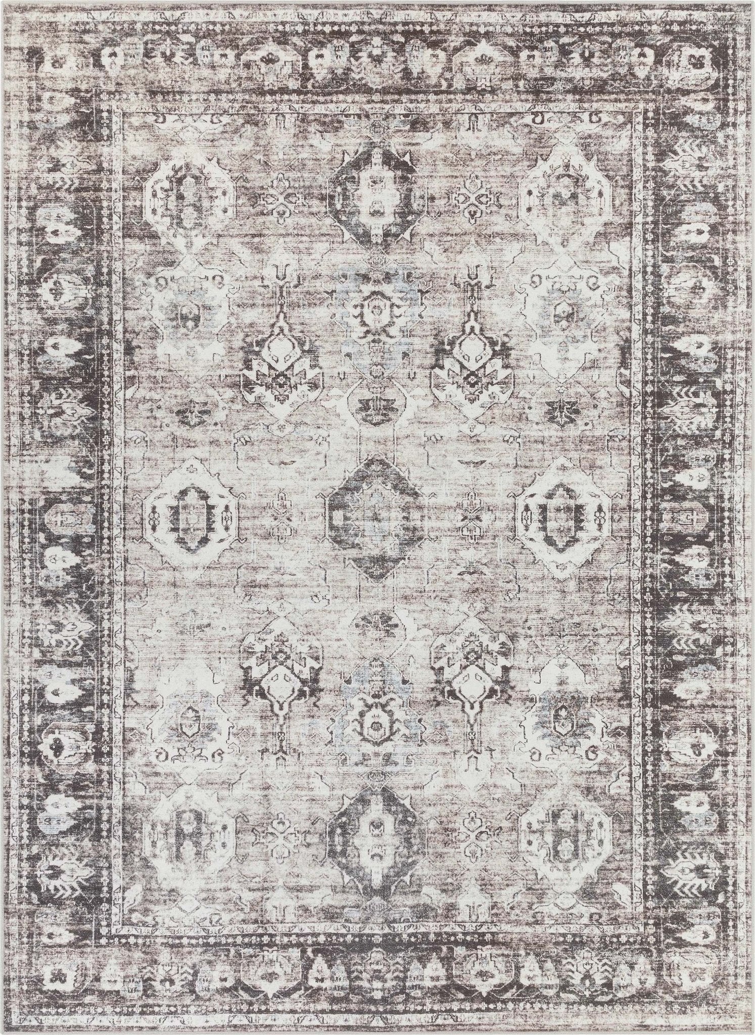 Elle Basics Intrigue Easy-Clean Washable Rug - Durable, Non-Slip, Low-Profile Design for Home Comfort、mySite、gigharbornorthrealestate