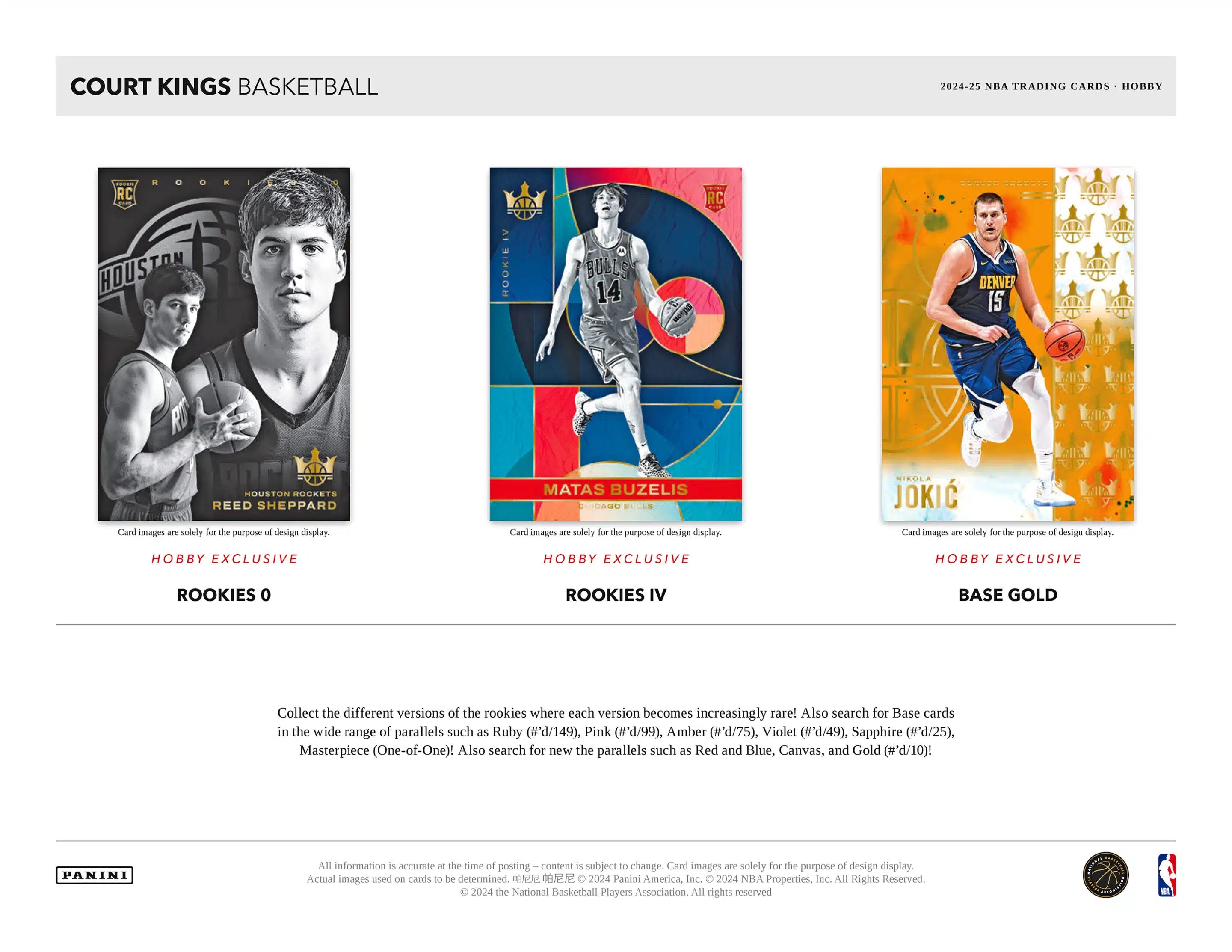Panini Court Kings NBA Basketball 2024/25 - Hobby Box、mySite、waistdrama