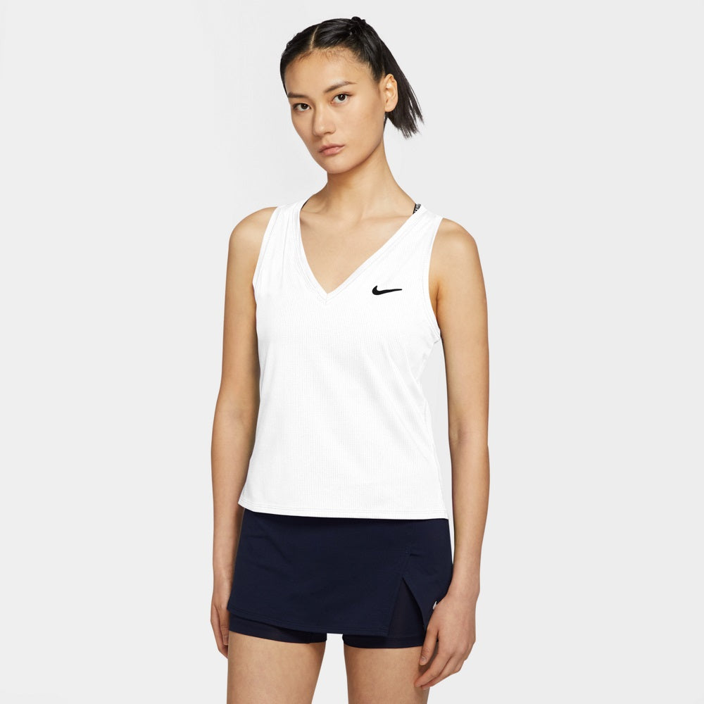 Nike Womens Dri-FIT Victory Tank (White/Black)
