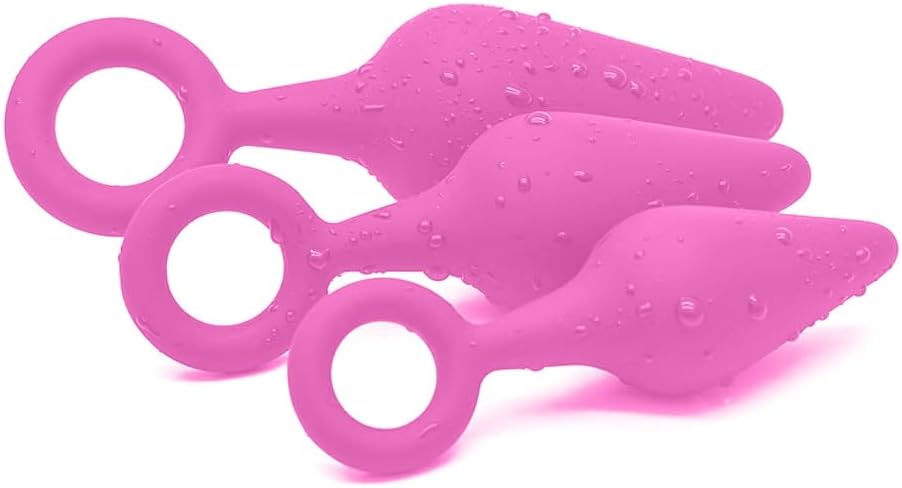 Butt Plug Unisex Set | S\M\L | Conical Prostate Massage | Silicone | Pink、mySite、bottomscart