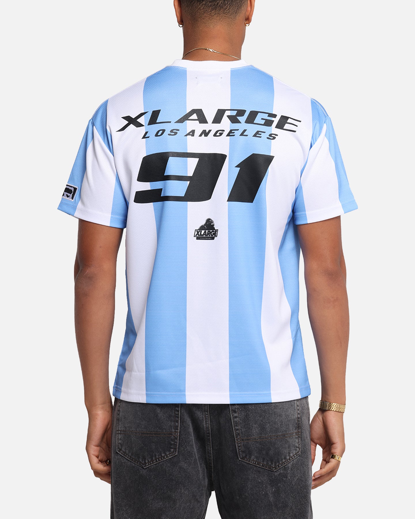 X-Large Slanted Football T-Shirt Blue/White、mySite、zt4zffjzw