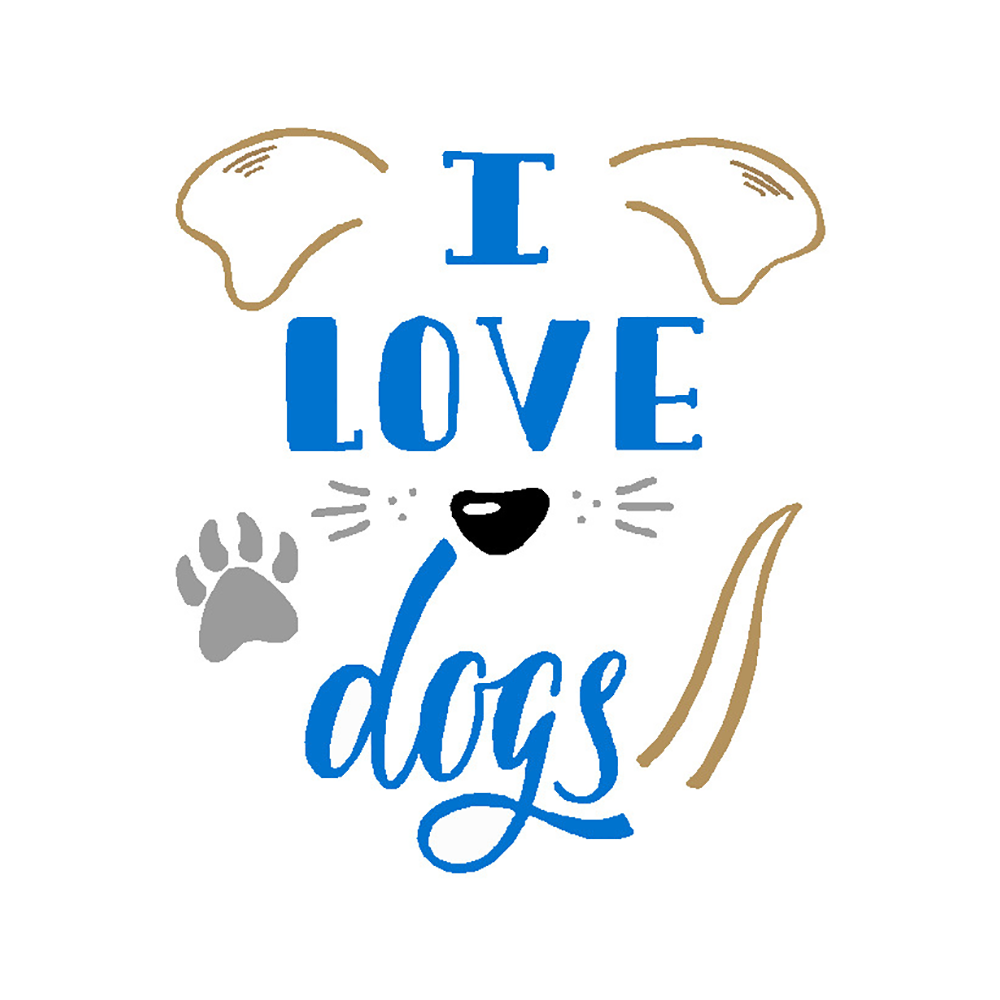  I Love Dogs Vinyl Sticker Decal、mySite、ghnorth