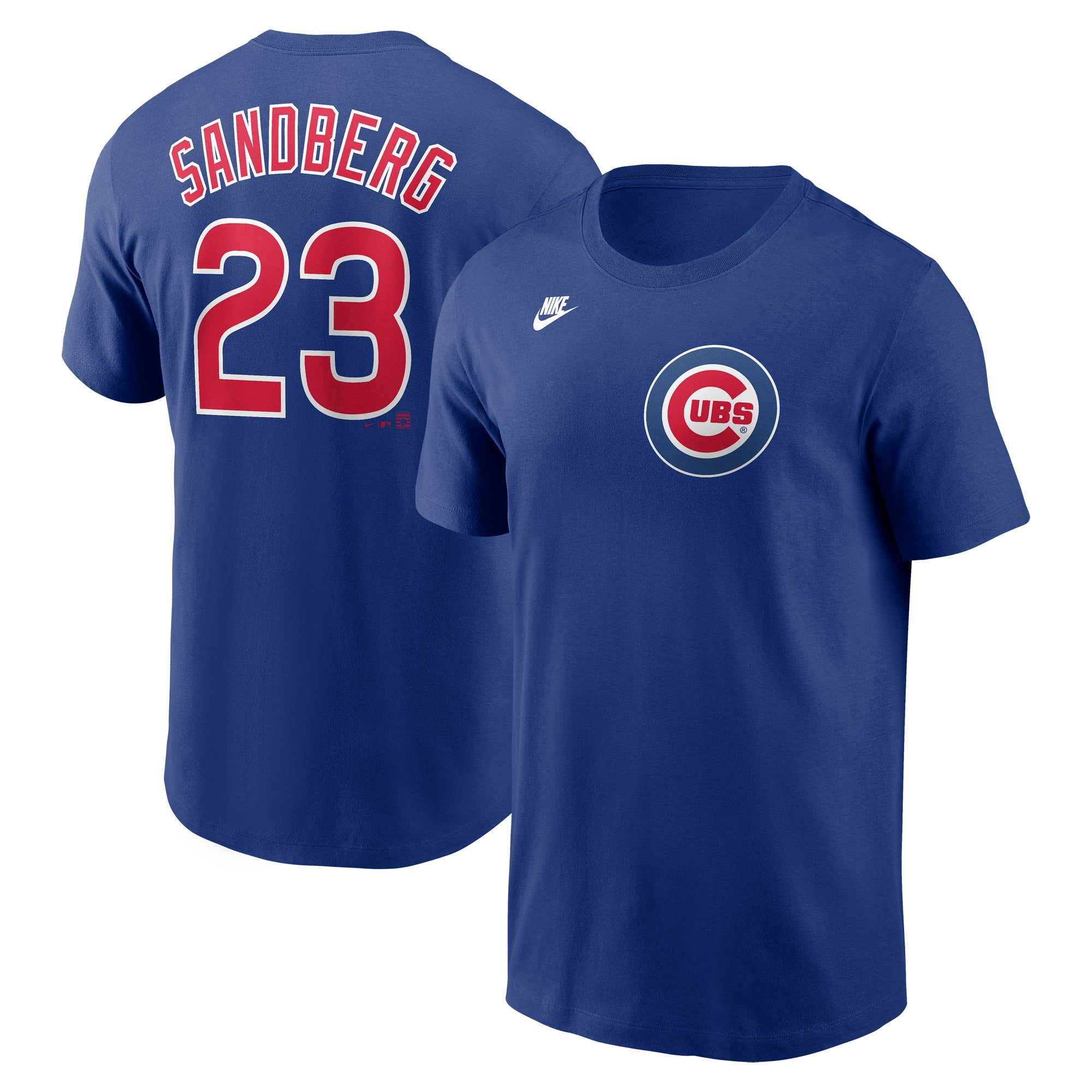 Ryne Sandberg Chicago Cubs Nike Men's Royal T-Shirt、mySite、vikingsvslions